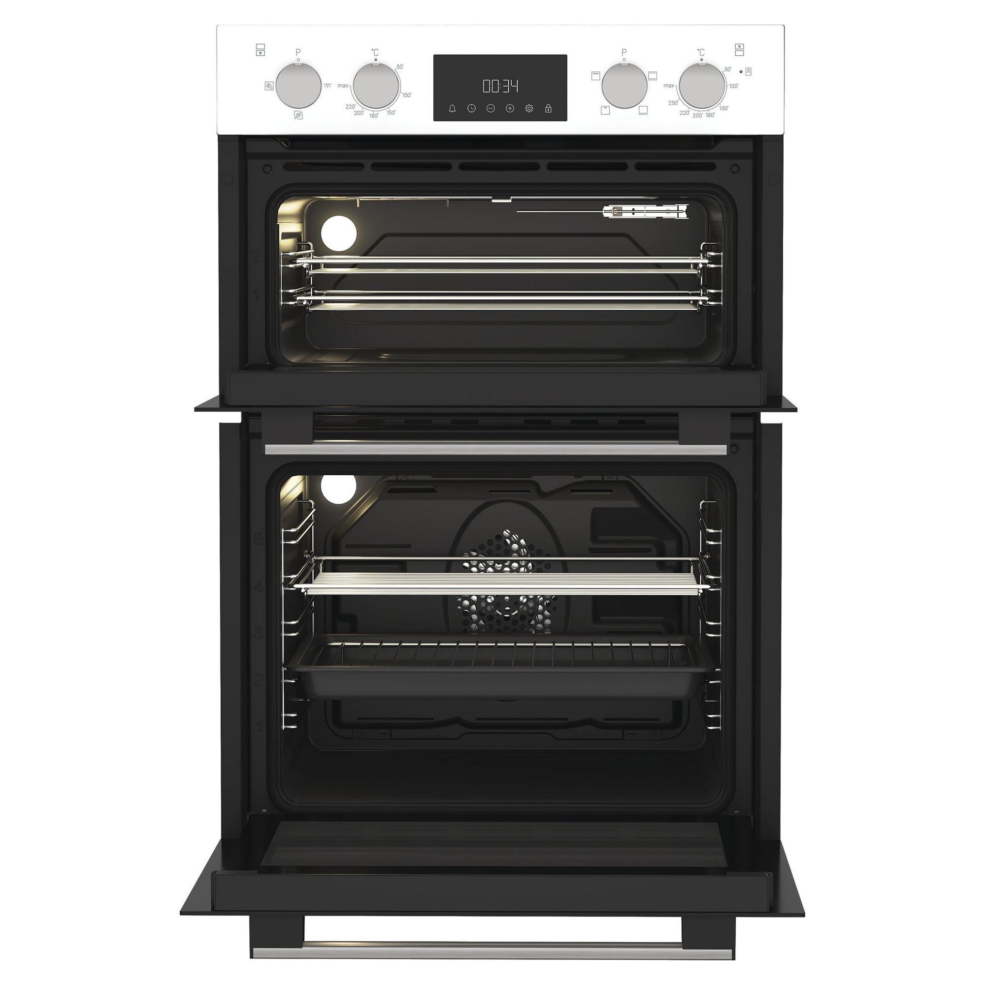Hotpoint Built In Electric Double Oven DIH10DW - White Hotpoint Built In Electric Double Oven DIH10DW - White