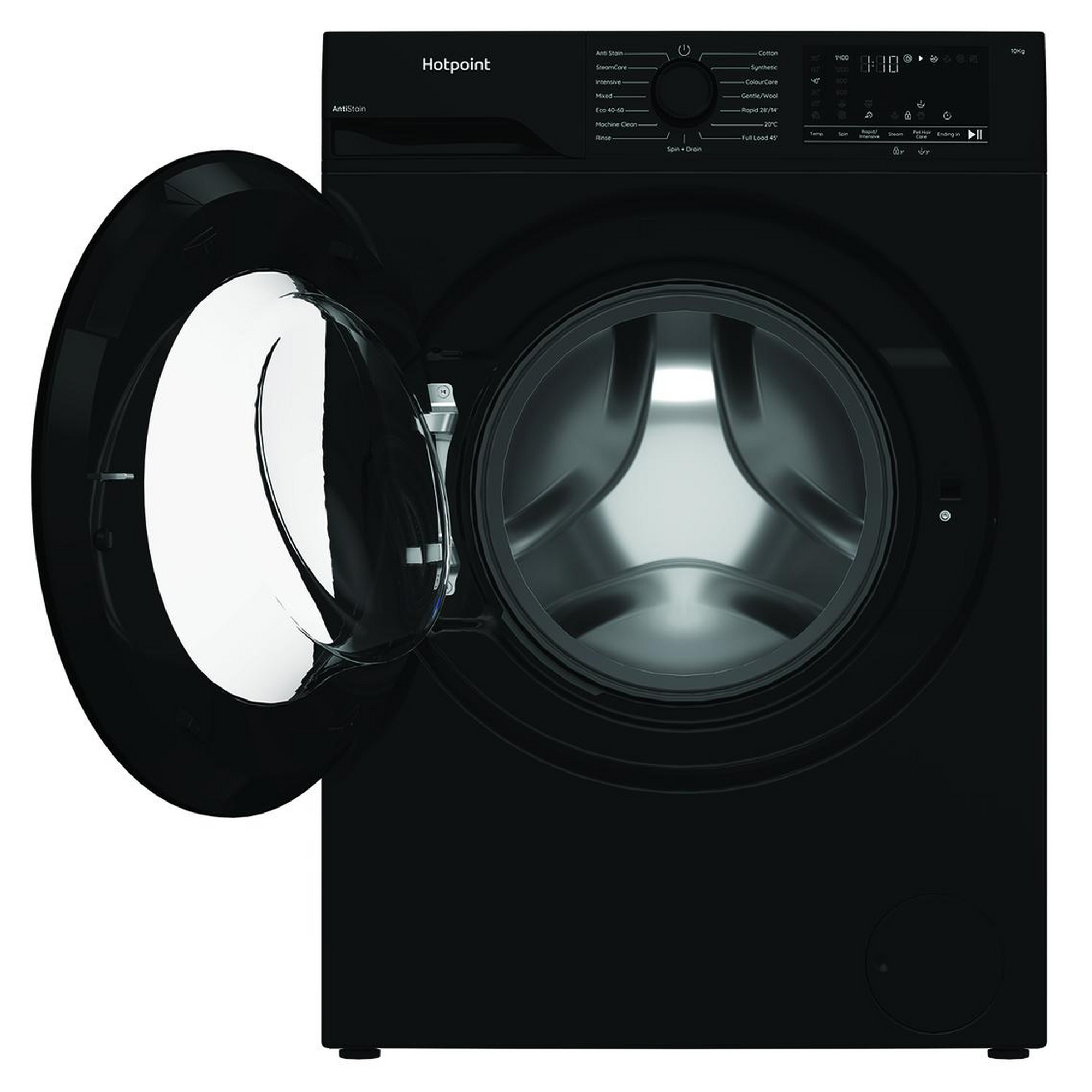 Hotpoint 10kg Freestanding Washing Machine 1400rpm H101BANTISTAIN - Black Hotpoint 10kg Freestanding Washing Machine 1400rpm H101BANTISTAIN - Black