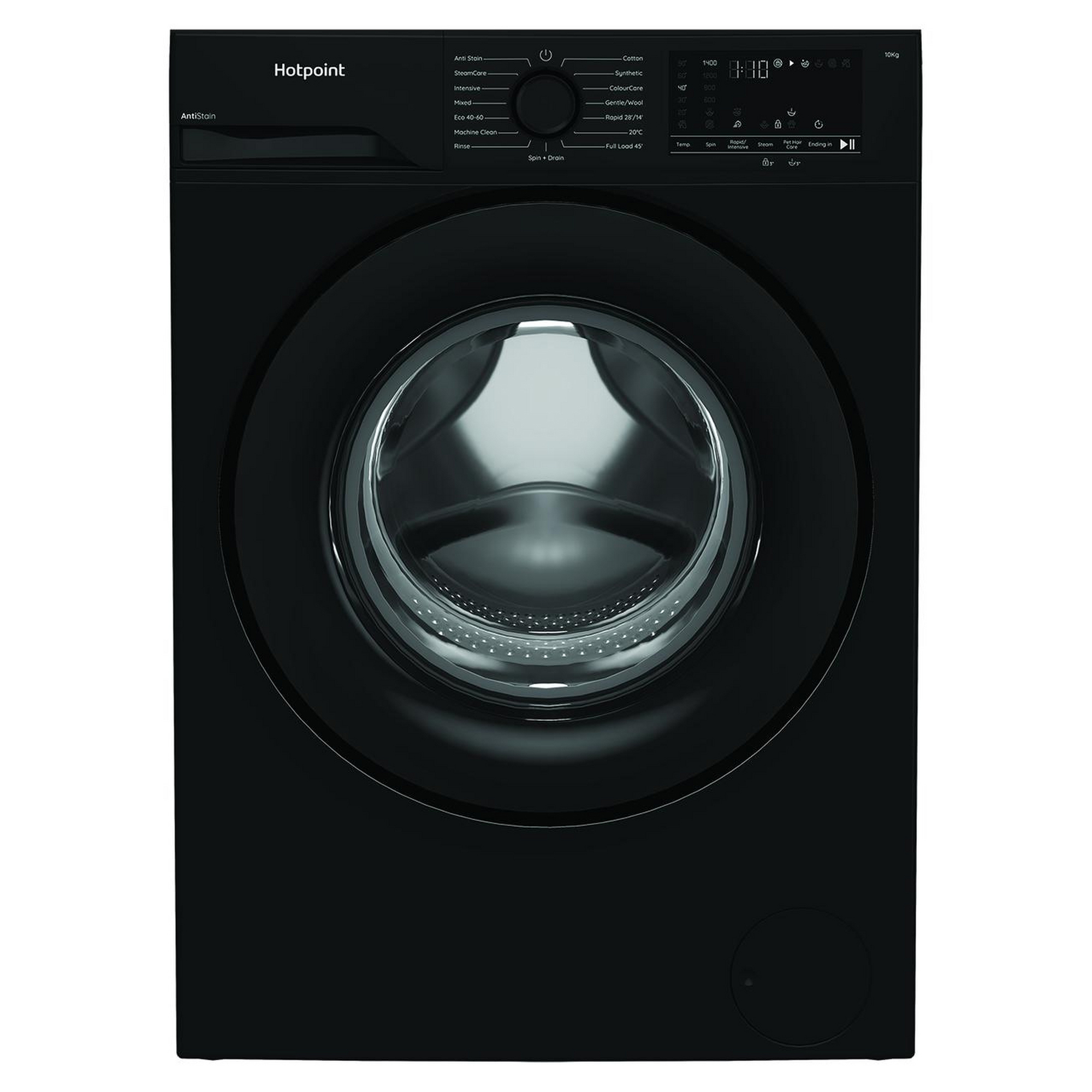 Hotpoint 10kg Freestanding Washing Machine 1400rpm H101BANTISTAIN  - Black