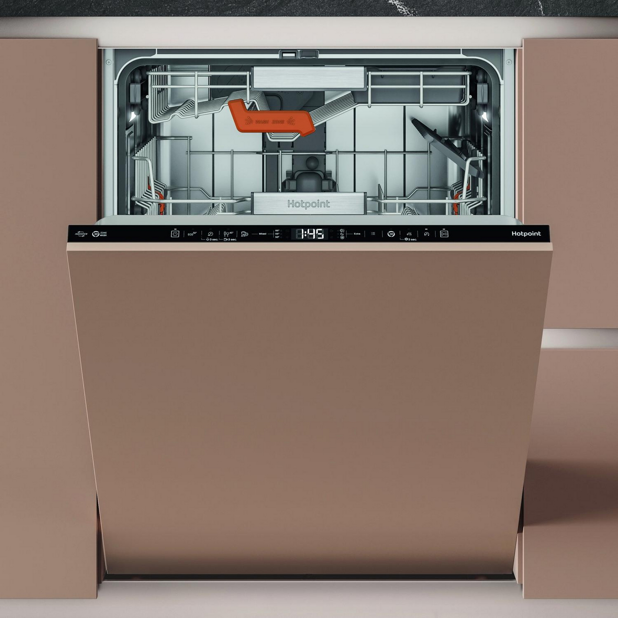 Hotpoint 60cm Integrated Hydroforce Dishwasher H8IB15M4TS UK