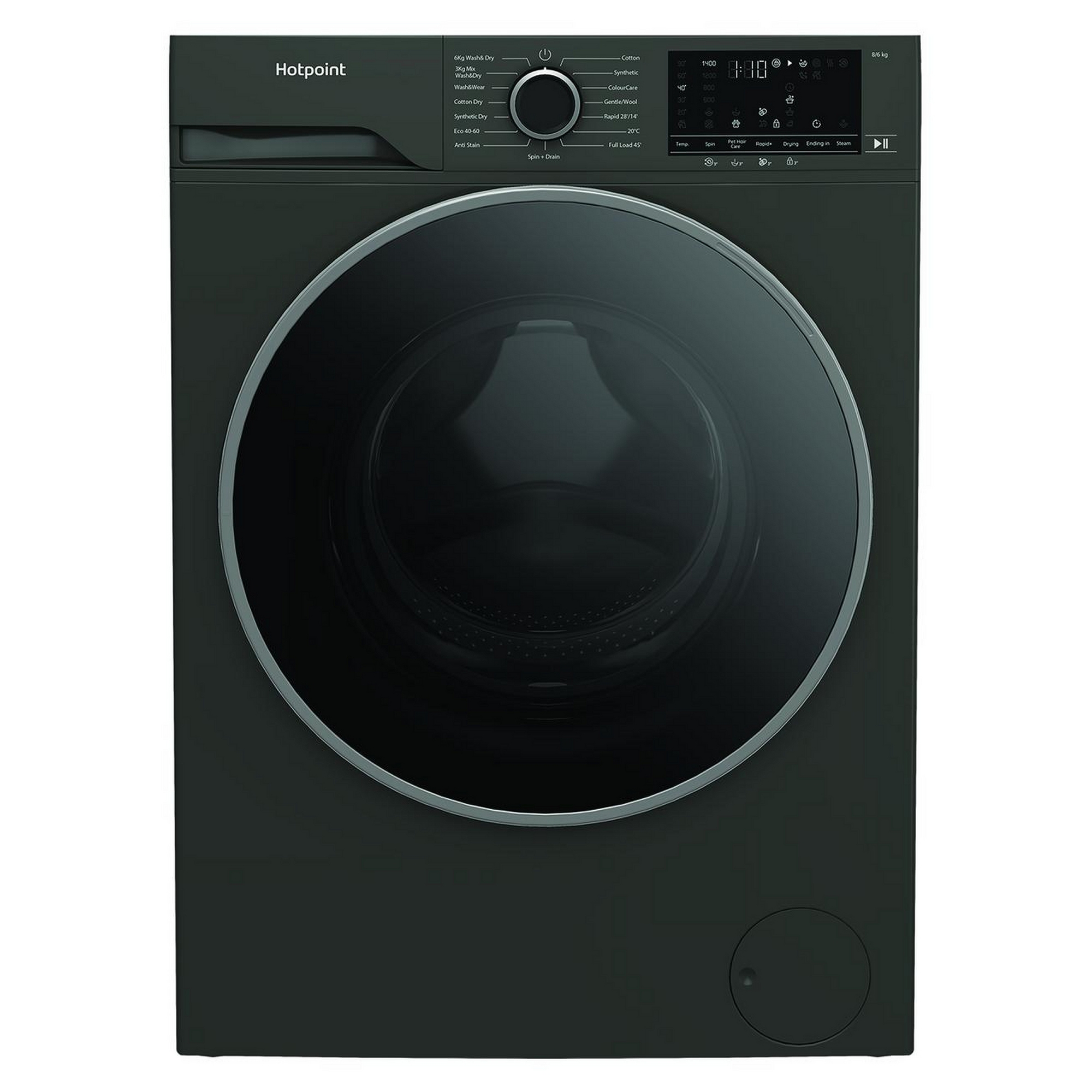 Hotpoint HBD8680GANTISTAINUK 8kg/6kg Anti Stain Washer Dryer - Graphite