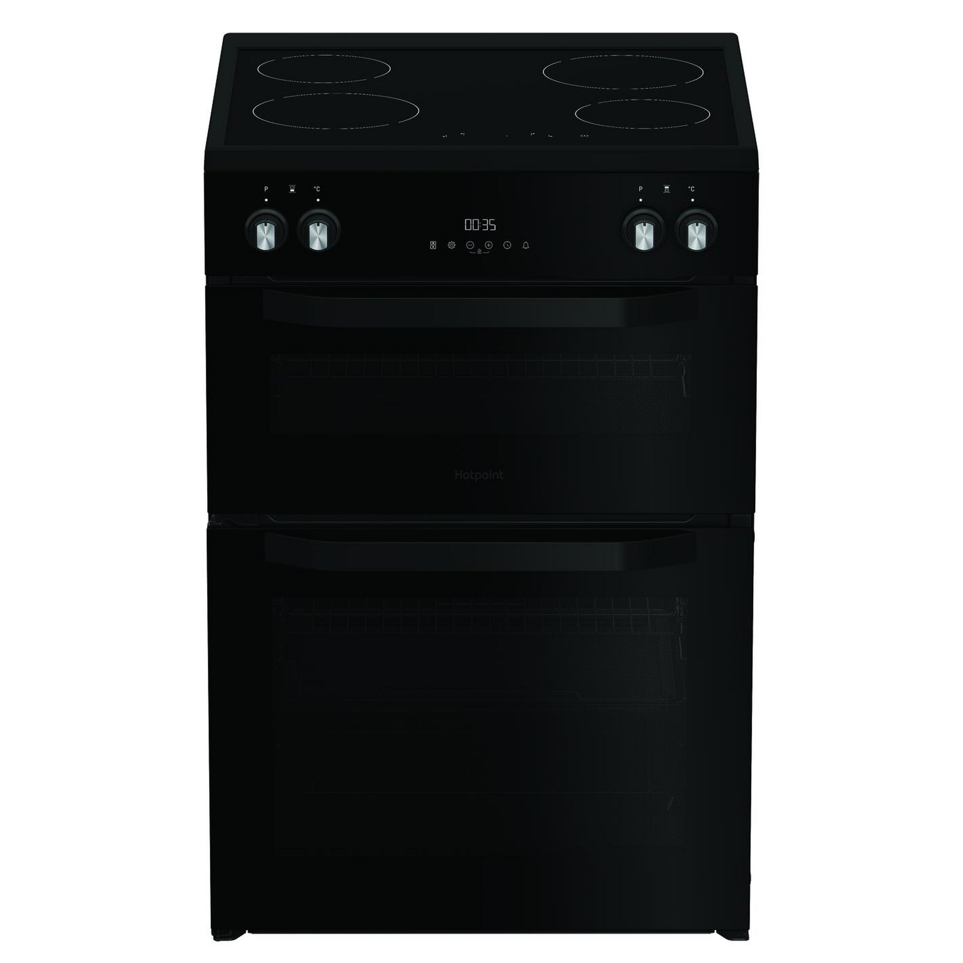 Hotpoint 60cm Freestanding Ceramic Cooker HDME6VDC2AB - Black