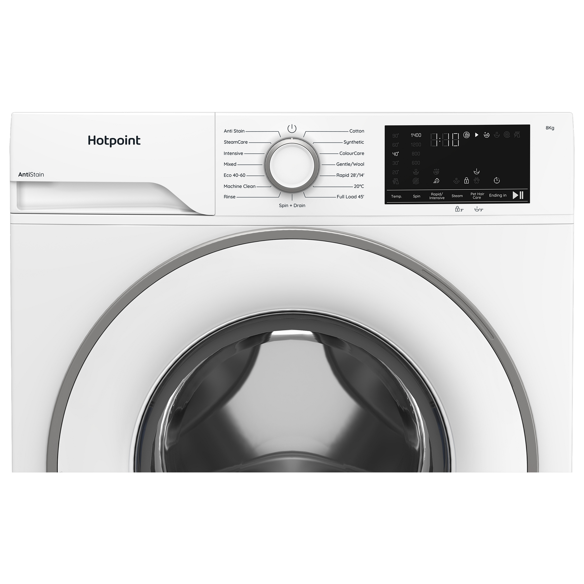Hotpoint 8kg Freestanding Washing Machine 1400rpm HEV841WUK - White Hotpoint 8kg Freestanding Washing Machine 1400rpm HEV841WUK - White