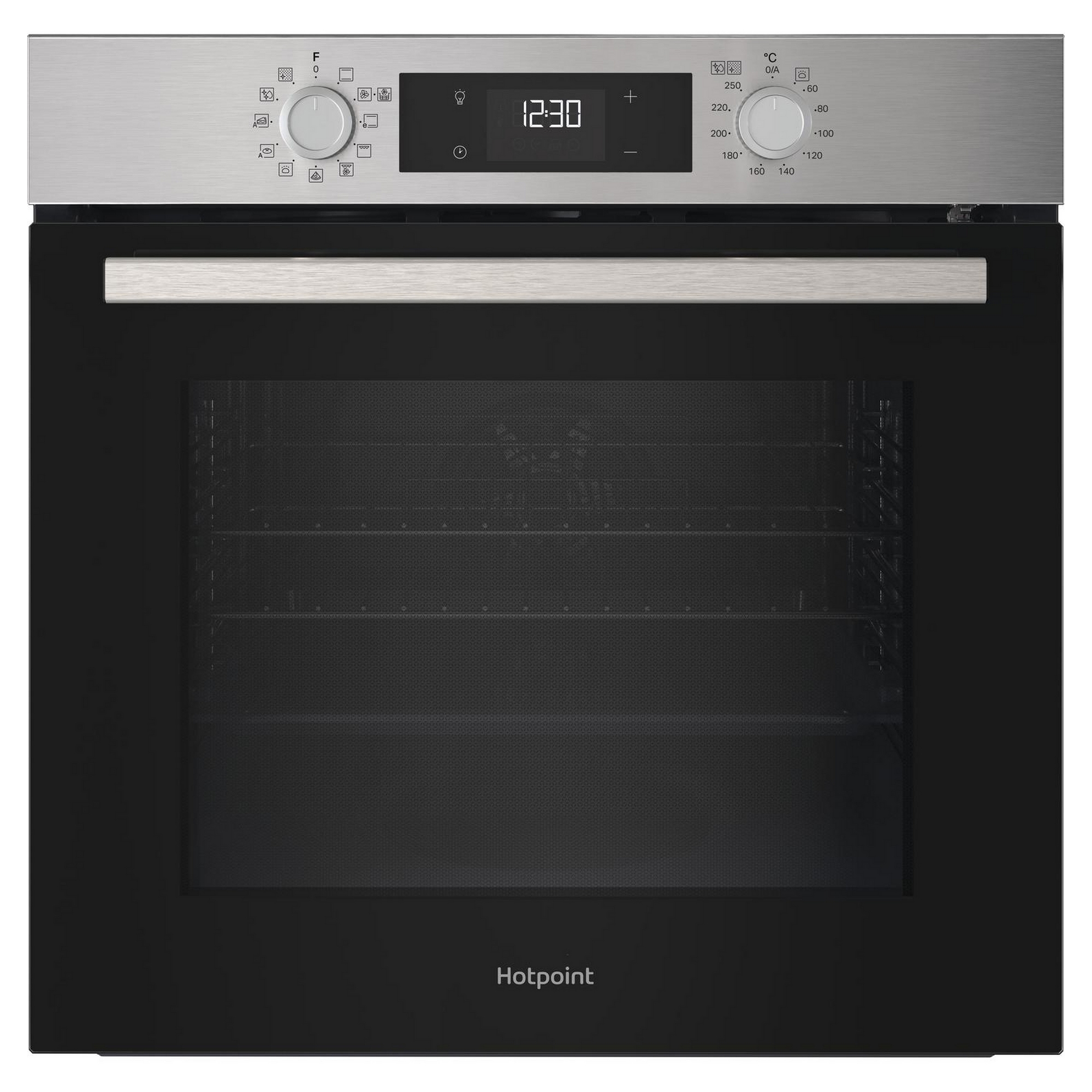 Hotpoint 60cm Built In Pyrolytic Multifunction Single Oven HO278PXUK - Silver