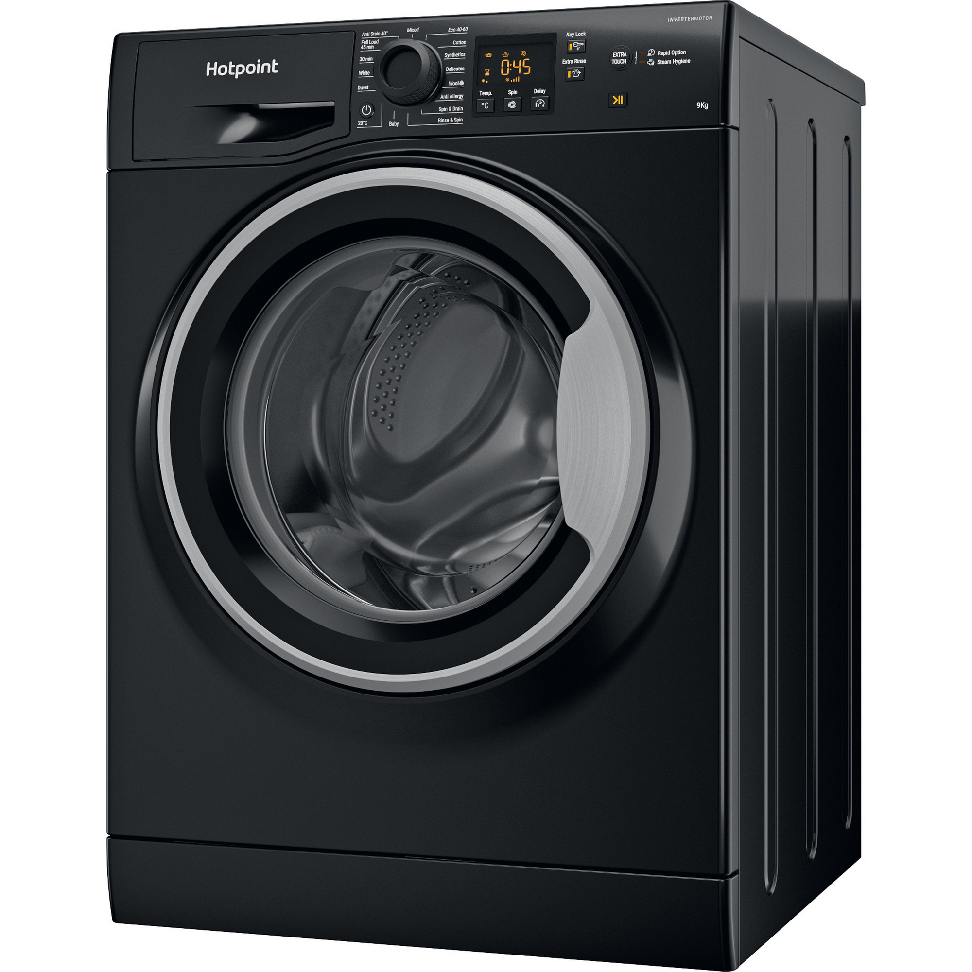 Hotpoint 9kg Freestanding Washing Machine 1400rpm NSWF946BSUK - Black Hotpoint 9kg Freestanding Washing Machine 1400rpm NSWF946BSUK - Black