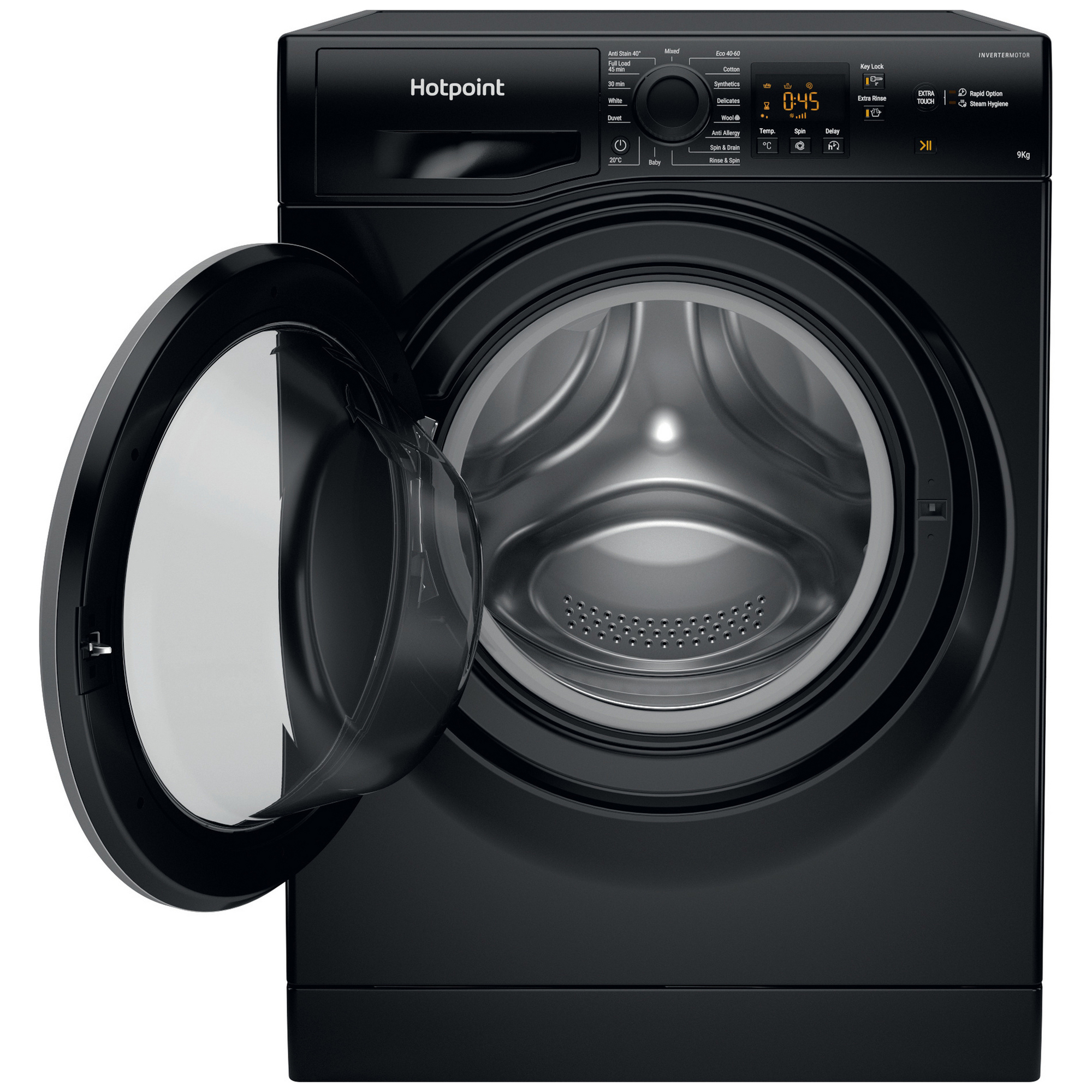 Hotpoint 9kg Freestanding Washing Machine 1400rpm NSWF946BSUK - Black Hotpoint 9kg Freestanding Washing Machine 1400rpm NSWF946BSUK - Black