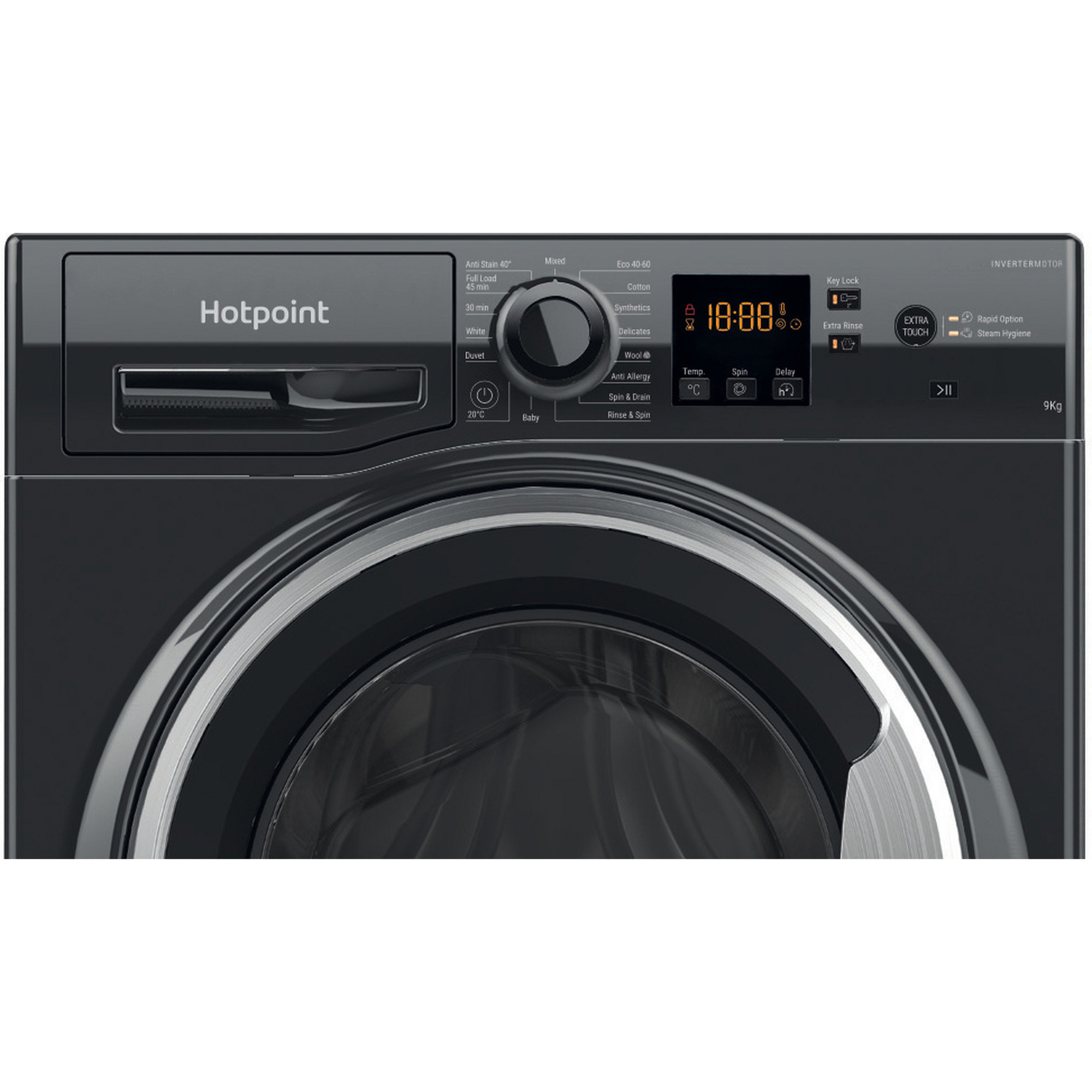 Hotpoint 9kg Freestanding Washing Machine 1400rpm NSWF946BSUK - Black Hotpoint 9kg Freestanding Washing Machine 1400rpm NSWF946BSUK - Black