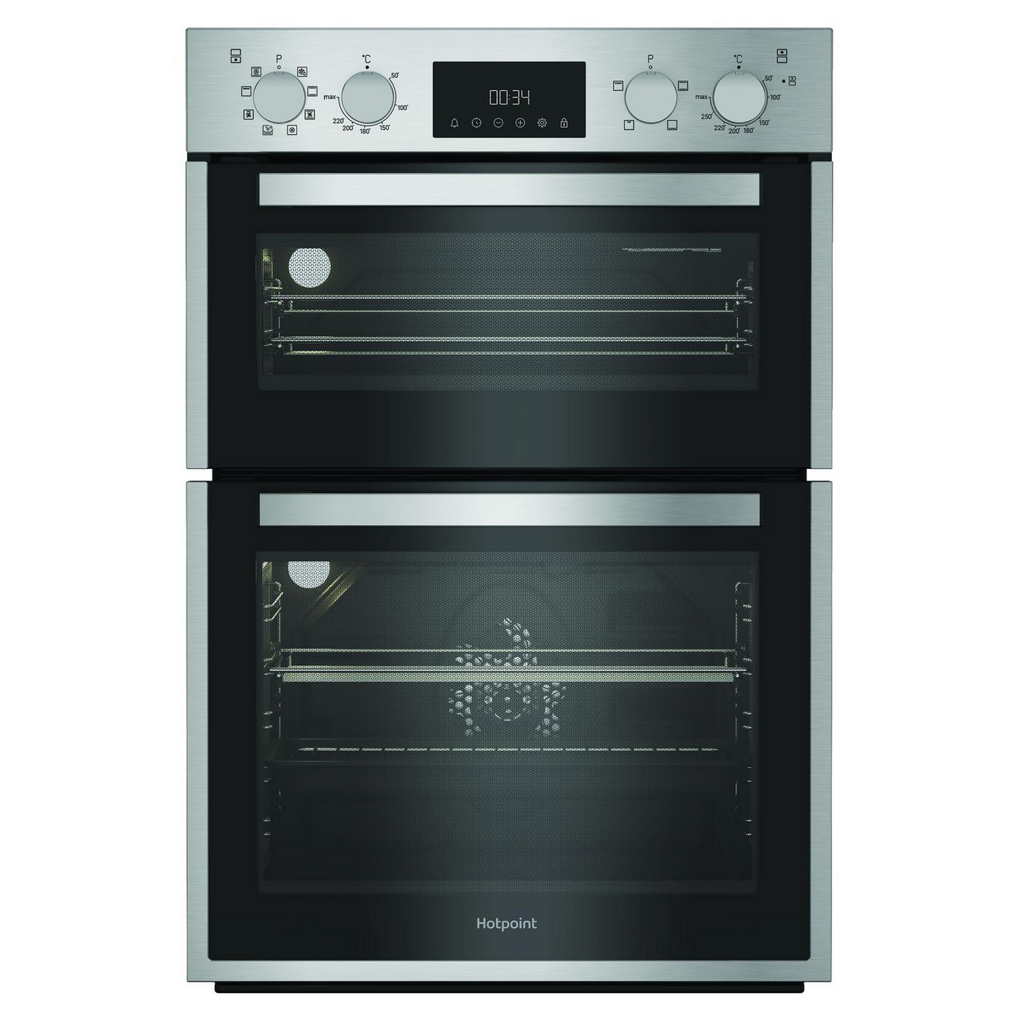 Hotpoint Built In Electric Double Oven DIH 82D IX - Stainless Steel