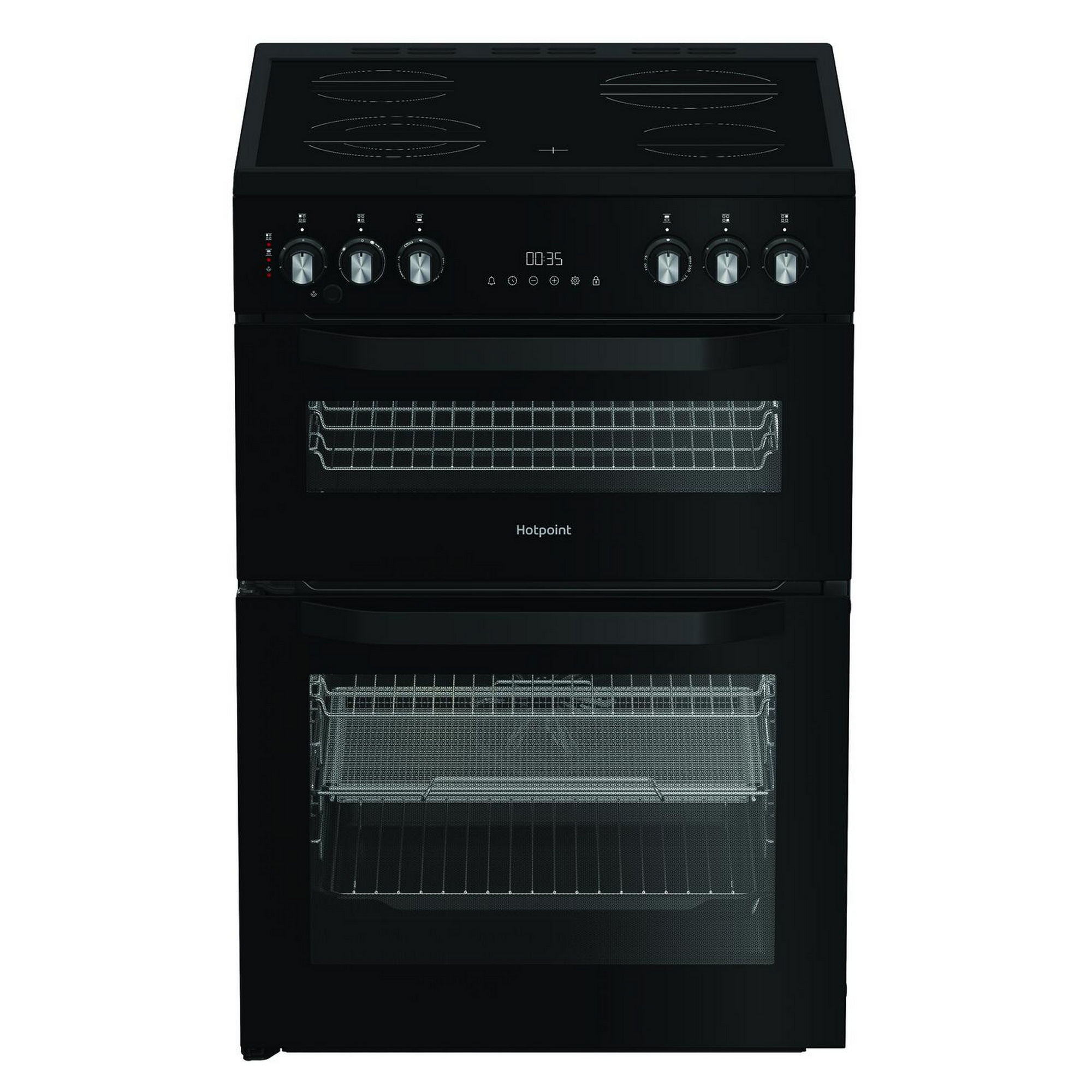 Hotpoint 60cm Freestanding Ceramic Cooker HDE6VDCASB1 - Black