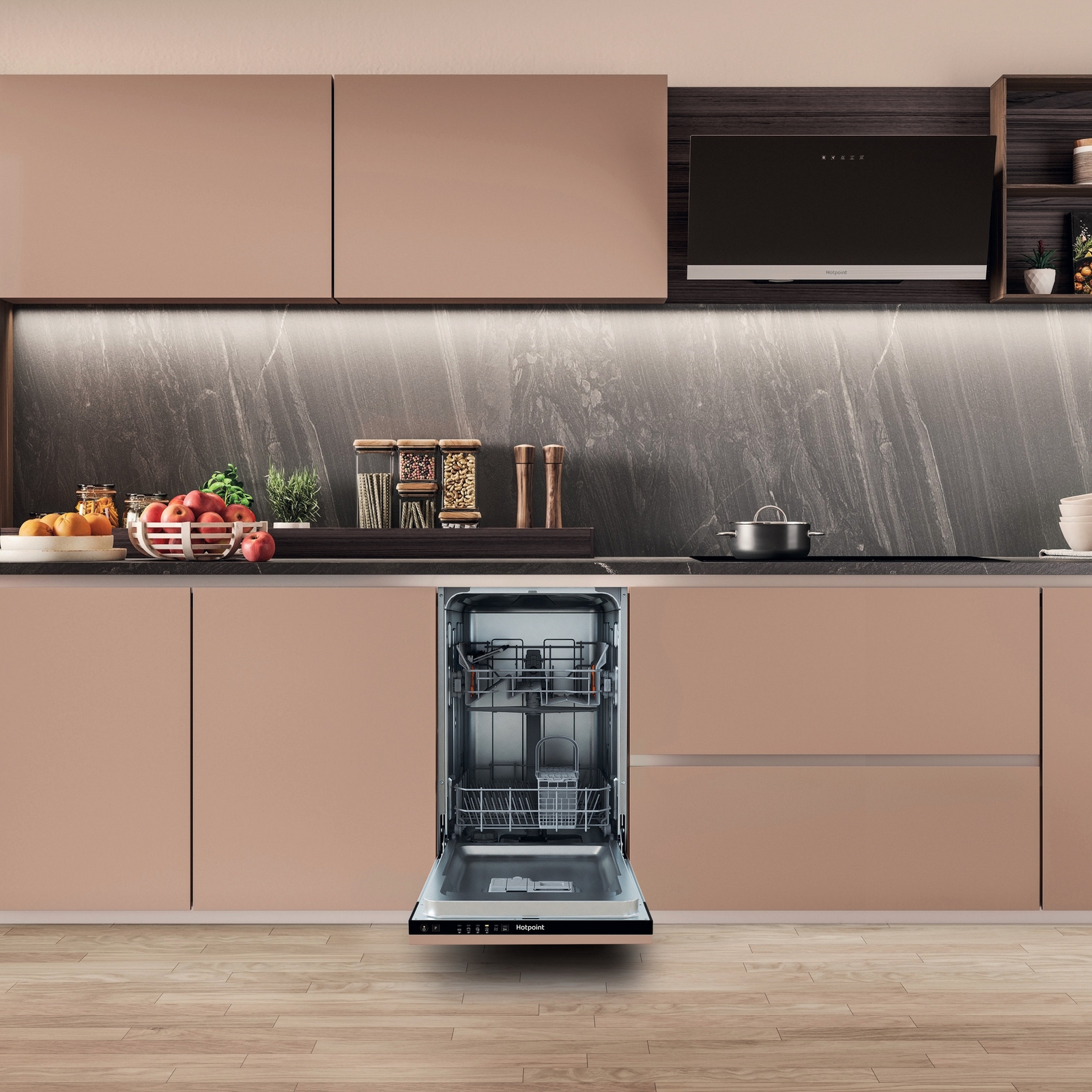 Hotpoint 45cm Integrated Slimline Dishwasher HP2ID10CS80UK Hotpoint 45cm Integrated Slimline Dishwasher HP2ID10CS80UK
