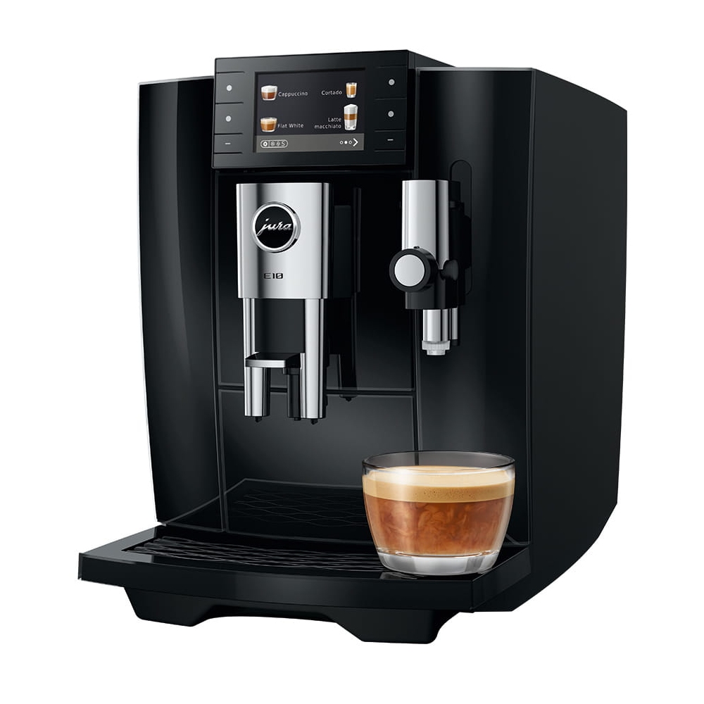 Jura E10 Freestanding Fully Automatic Coffee Machine 15855 - Diamond Black