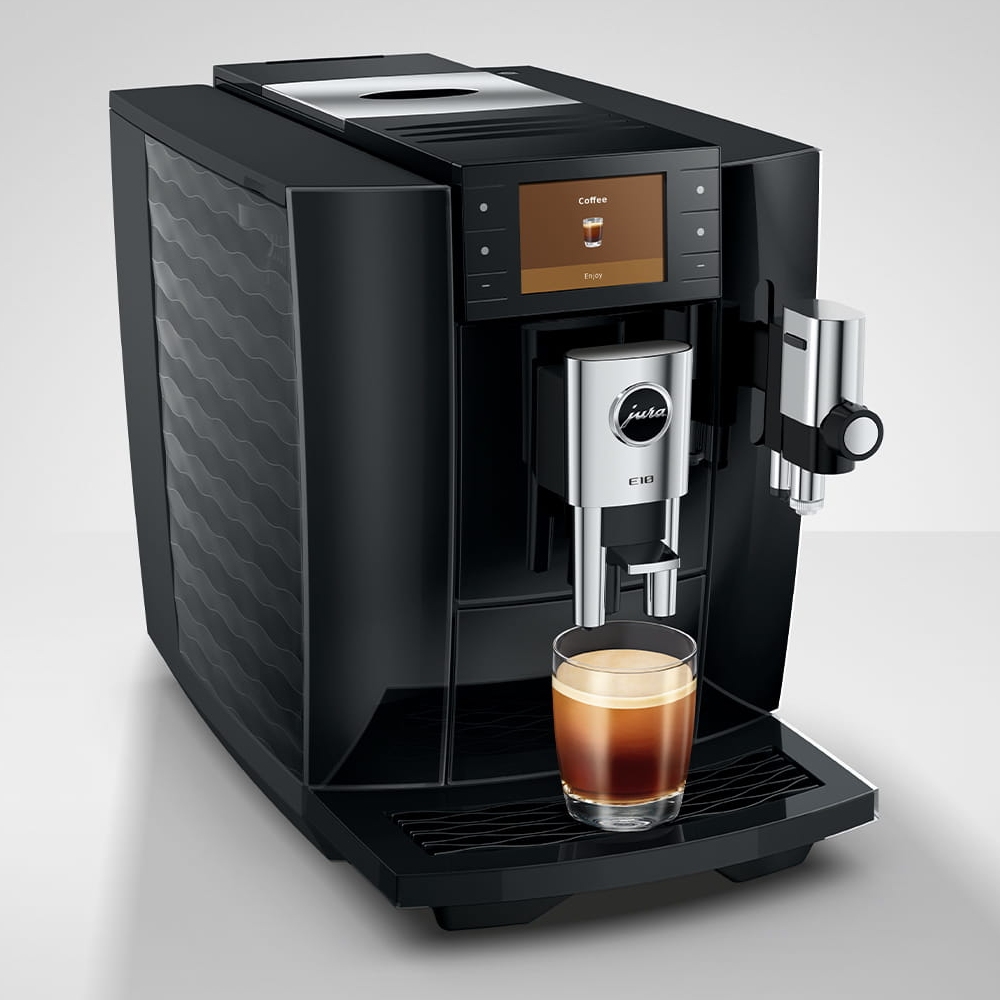 Jura E10 Freestanding Fully Automatic Coffee Machine 15855 - Diamond Black Jura E10 Freestanding Fully Automatic Coffee Machine 15855 - Diamond Black