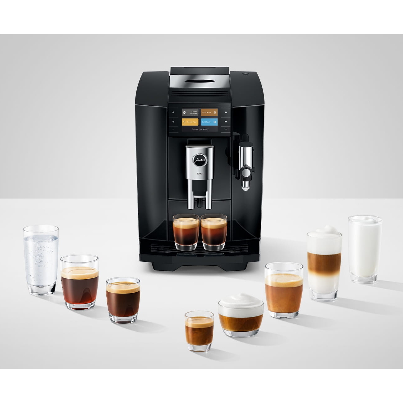 Jura E10 Freestanding Fully Automatic Coffee Machine 15855 - Diamond Black Jura E10 Freestanding Fully Automatic Coffee Machine 15855 - Diamond Black