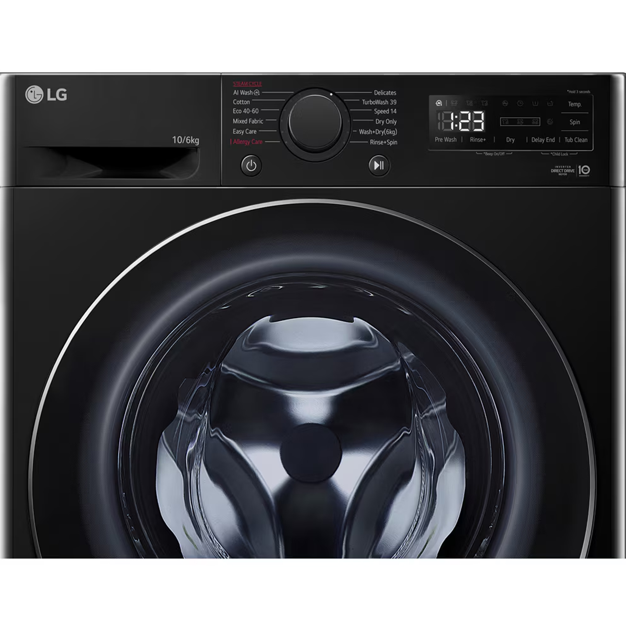 LG Series 4 Pro AI Direct Drive Freestanding Washer Dryer 1400rpm FWY706NCTN1 - Black LG Series 4 Pro AI Direct Drive Freestanding Washer Dryer 1400rpm FWY706NCTN1 - Black
