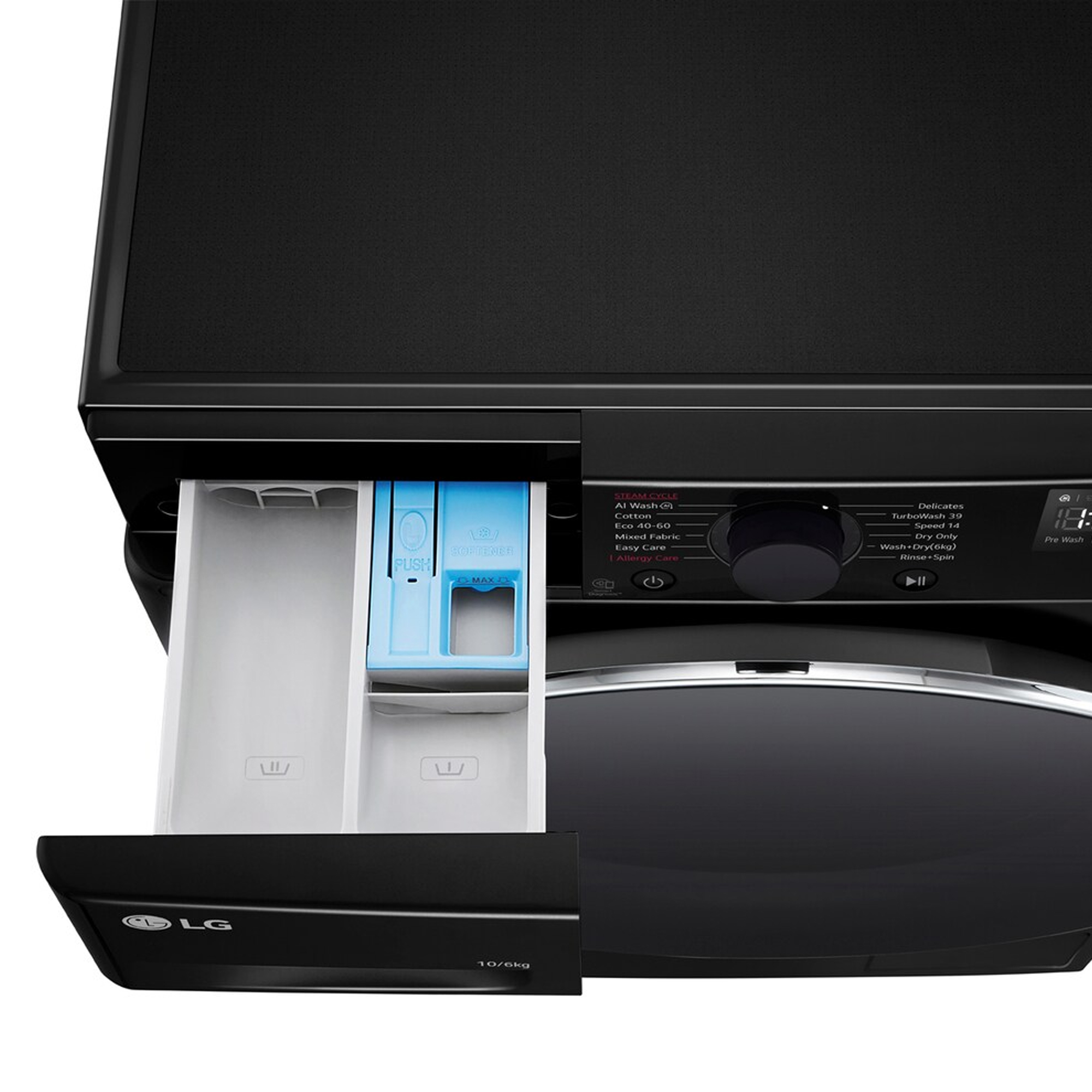 LG Series 4 Pro AI Direct Drive Freestanding Washer Dryer 1400rpm FWY706NCTN1 - Black LG Series 4 Pro AI Direct Drive Freestanding Washer Dryer 1400rpm FWY706NCTN1 - Black