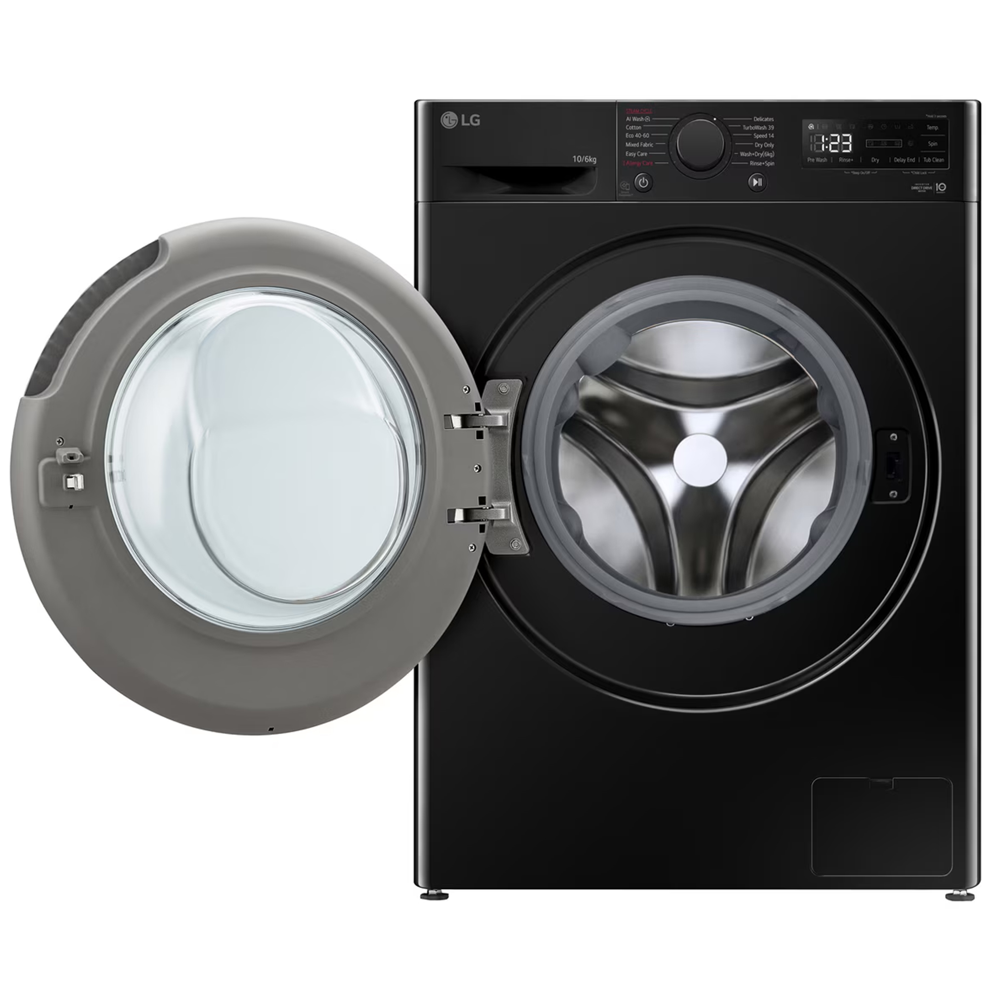 LG Series 4 Pro AI Direct Drive Freestanding Washer Dryer 1400rpm FWY706NCTN1 - Black LG Series 4 Pro AI Direct Drive Freestanding Washer Dryer 1400rpm FWY706NCTN1 - Black