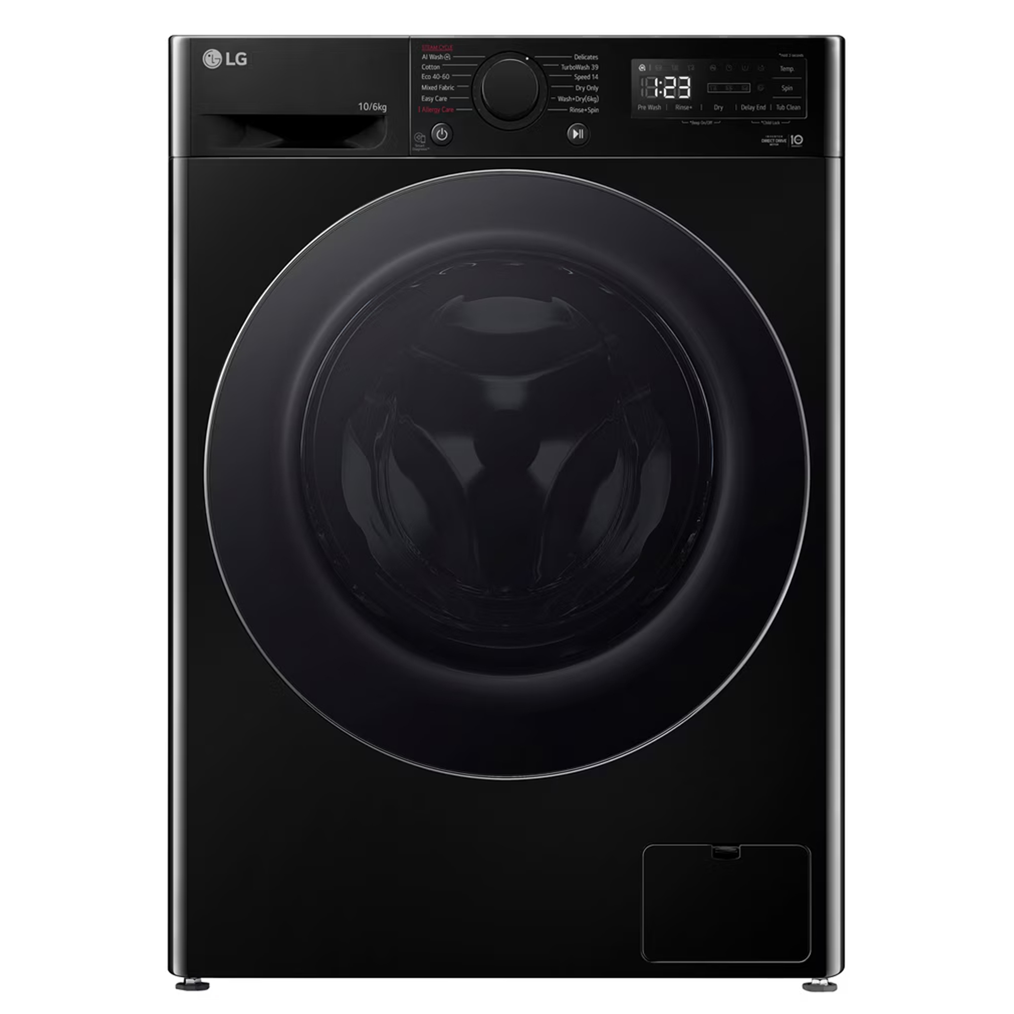 LG Series 4 Pro AI Direct Drive Freestanding Washer Dryer 1400rpm  FWY706NCTN1 - Black