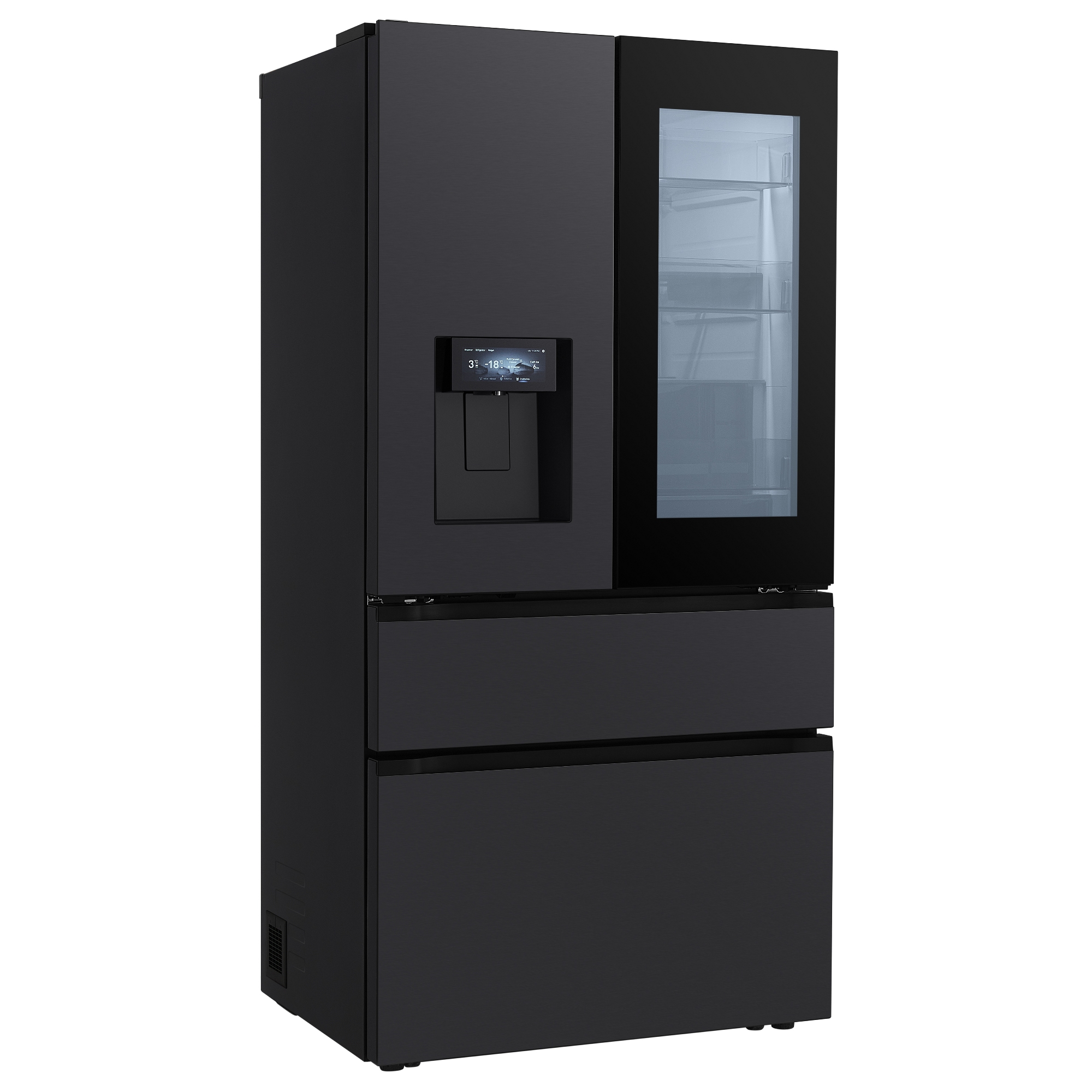 LG 91cm French Style InstaView Fridge Freezer Ice & Water GMGW50DEEV - Black Steel LG 91cm French Style InstaView Fridge Freezer Ice & Water GMGW50DEEV - Black Steel