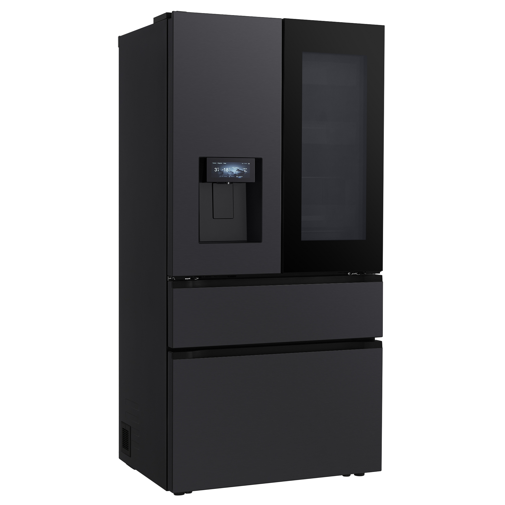 LG 91cm French Style InstaView Fridge Freezer Ice & Water GMGW50DEEV - Black Steel LG 91cm French Style InstaView Fridge Freezer Ice & Water GMGW50DEEV - Black Steel