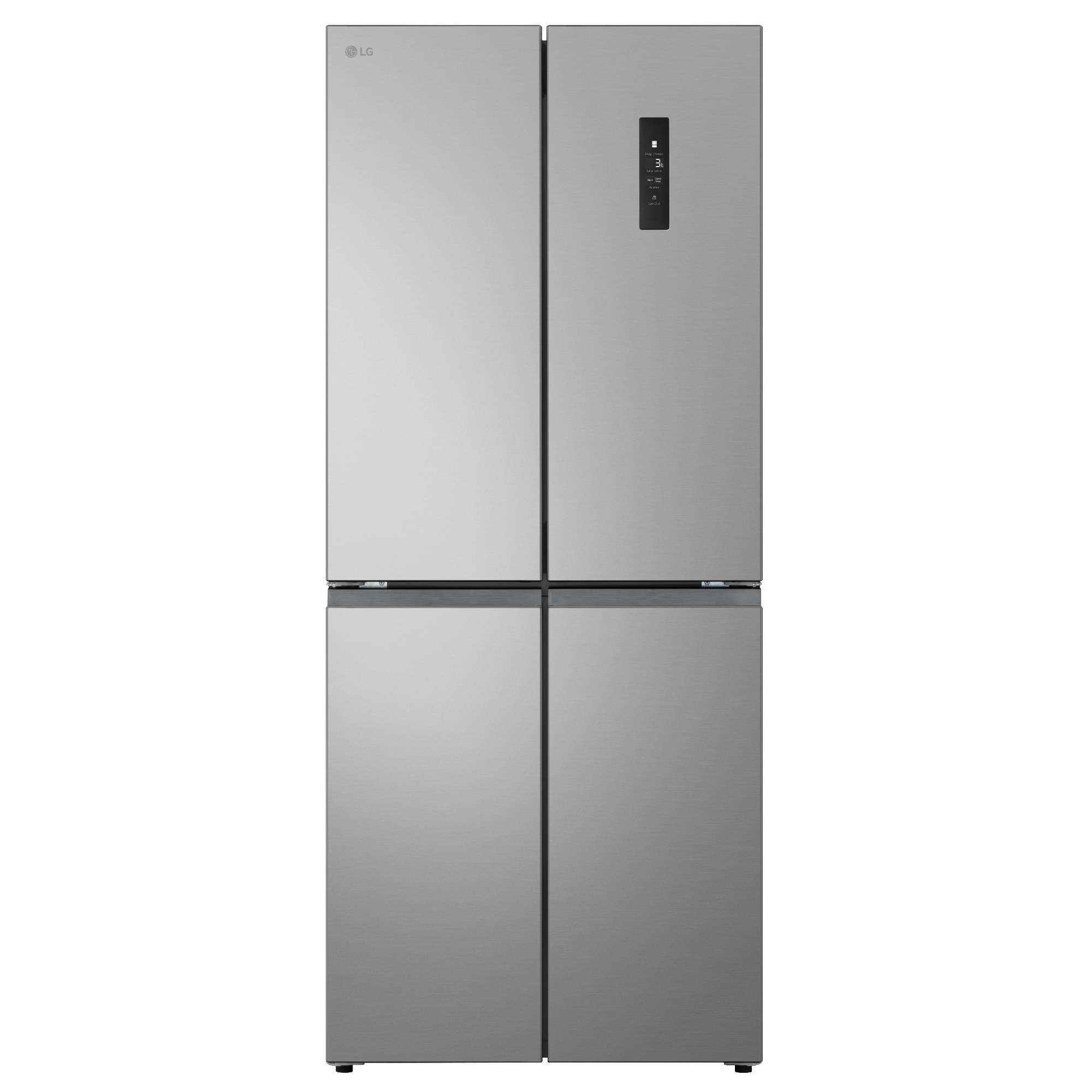 LG 75cm Four Door Fridge Freezer Non Ice And Water GMM43PYBER - Silver
