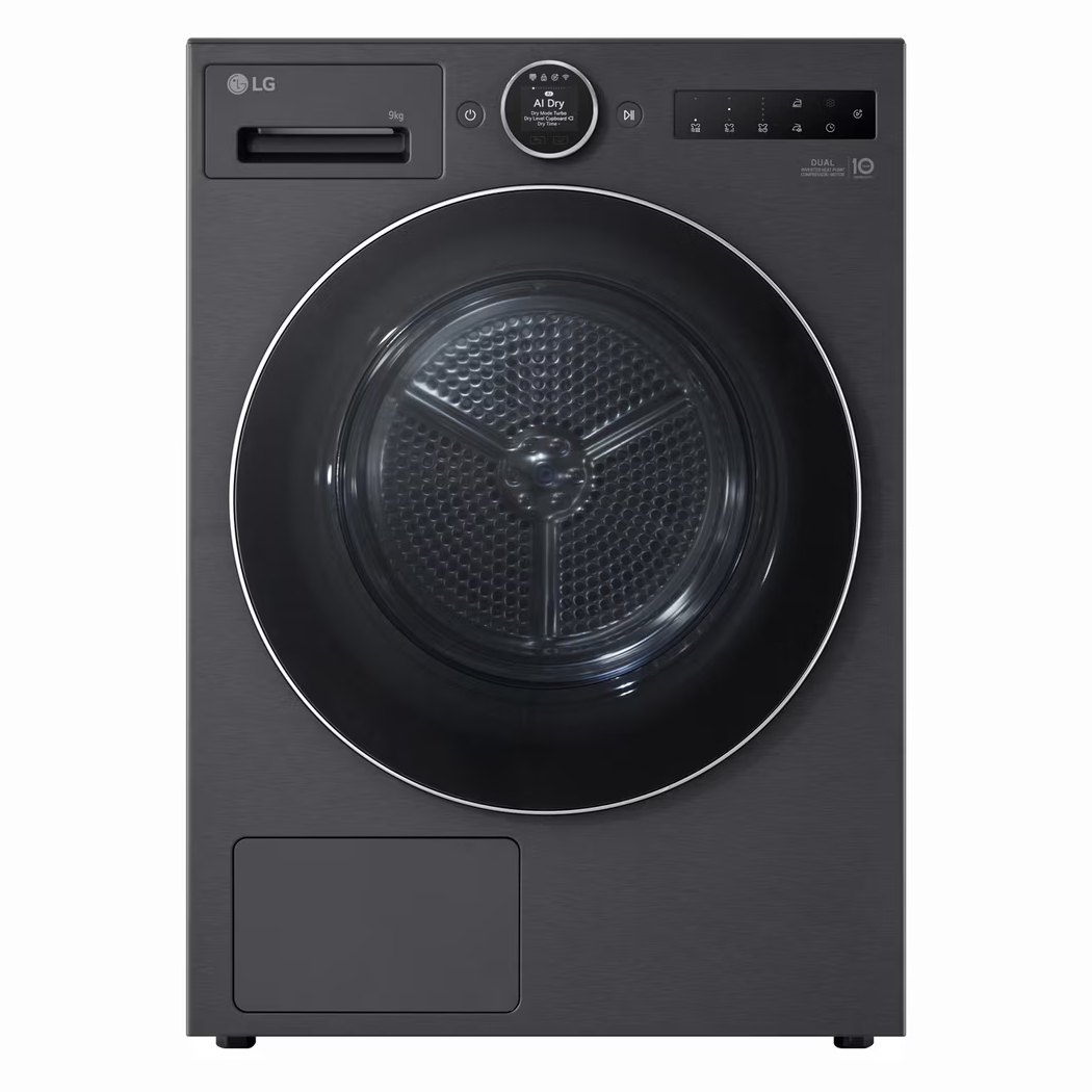 LG Series 9 AI Dry 9kg Heat Pump Tumble Dryer RHX9009TBC - Matte Black