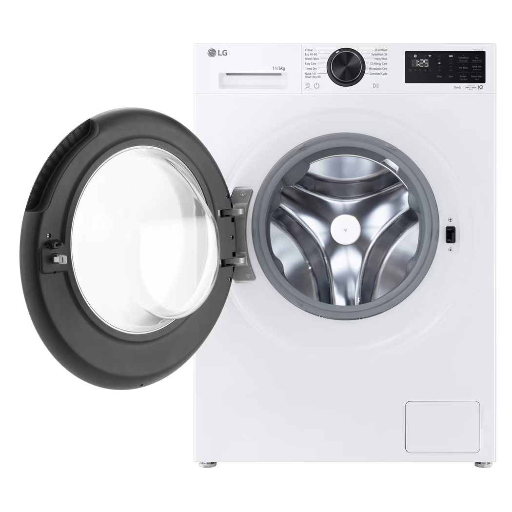 LG Series 5 AI Direct Drive 11kg Washer Dryer W4X5016TLB - White LG Series 5 AI Direct Drive 11kg Washer Dryer W4X5016TLB - White