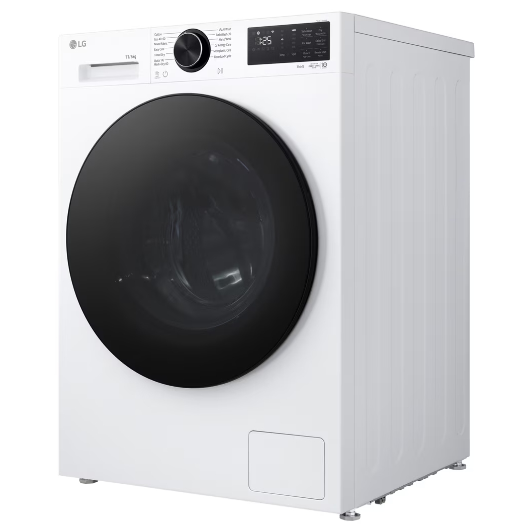 LG Series 5 AI Direct Drive 11kg Washer Dryer W4X5016TLB - White LG Series 5 AI Direct Drive 11kg Washer Dryer W4X5016TLB - White