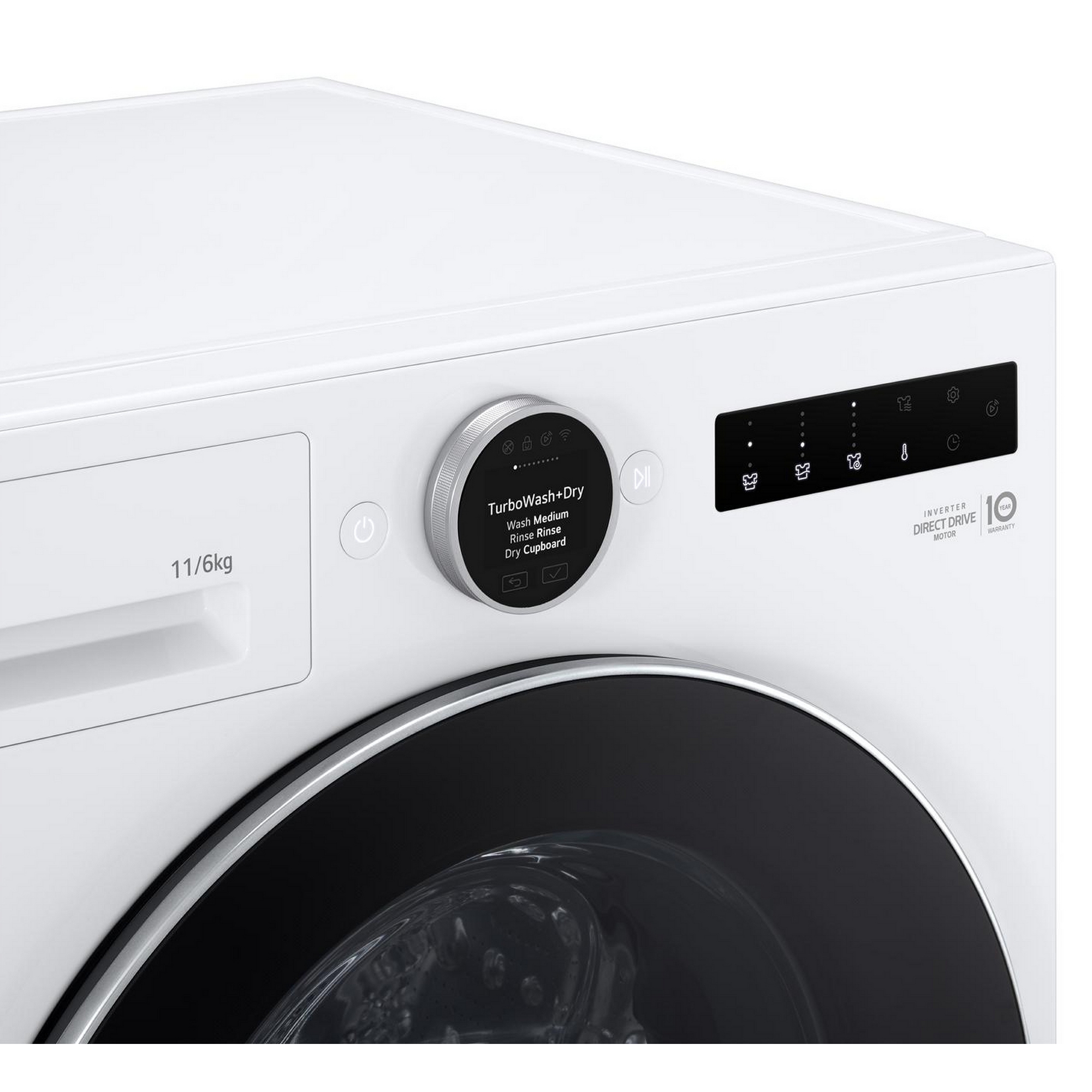 LG Series 10 AI Direct Drive Heat Pump 11kg Washer Dryer WHX9016TLC - White LG Series 10 AI Direct Drive Heat Pump 11kg Washer Dryer WHX9016TLC - White