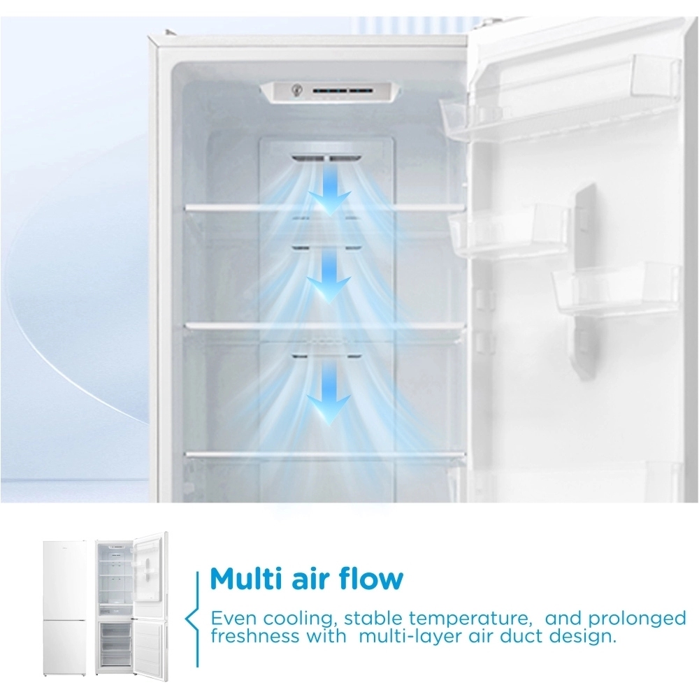 Midea 60cm Frost Free Fridge Freezer MDRB424FGC01 - White Midea 60cm Frost Free Fridge Freezer MDRB424FGC01 - White