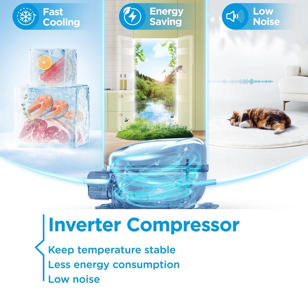 Midea 178cm Integrated 70/30 Fridge Freezer MDRE379FGE01D Midea 178cm Integrated 70/30 Fridge Freezer MDRE379FGE01D