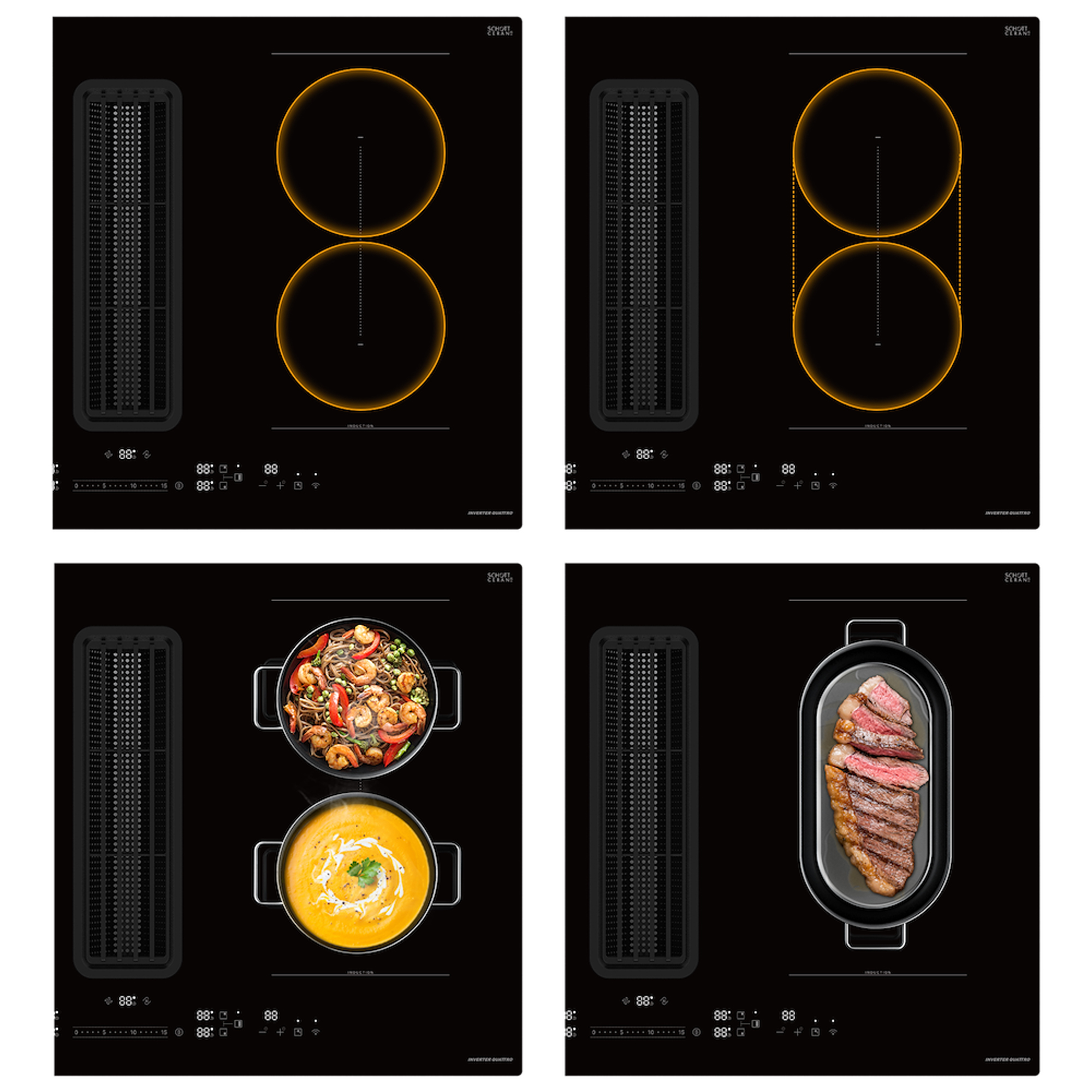 Midea Even Pro 80cm Air Venting Induction Hob MIH7480Y225GKH1 - Black Midea Even Pro 80cm Air Venting Induction Hob MIH7480Y225GKH1 - Black