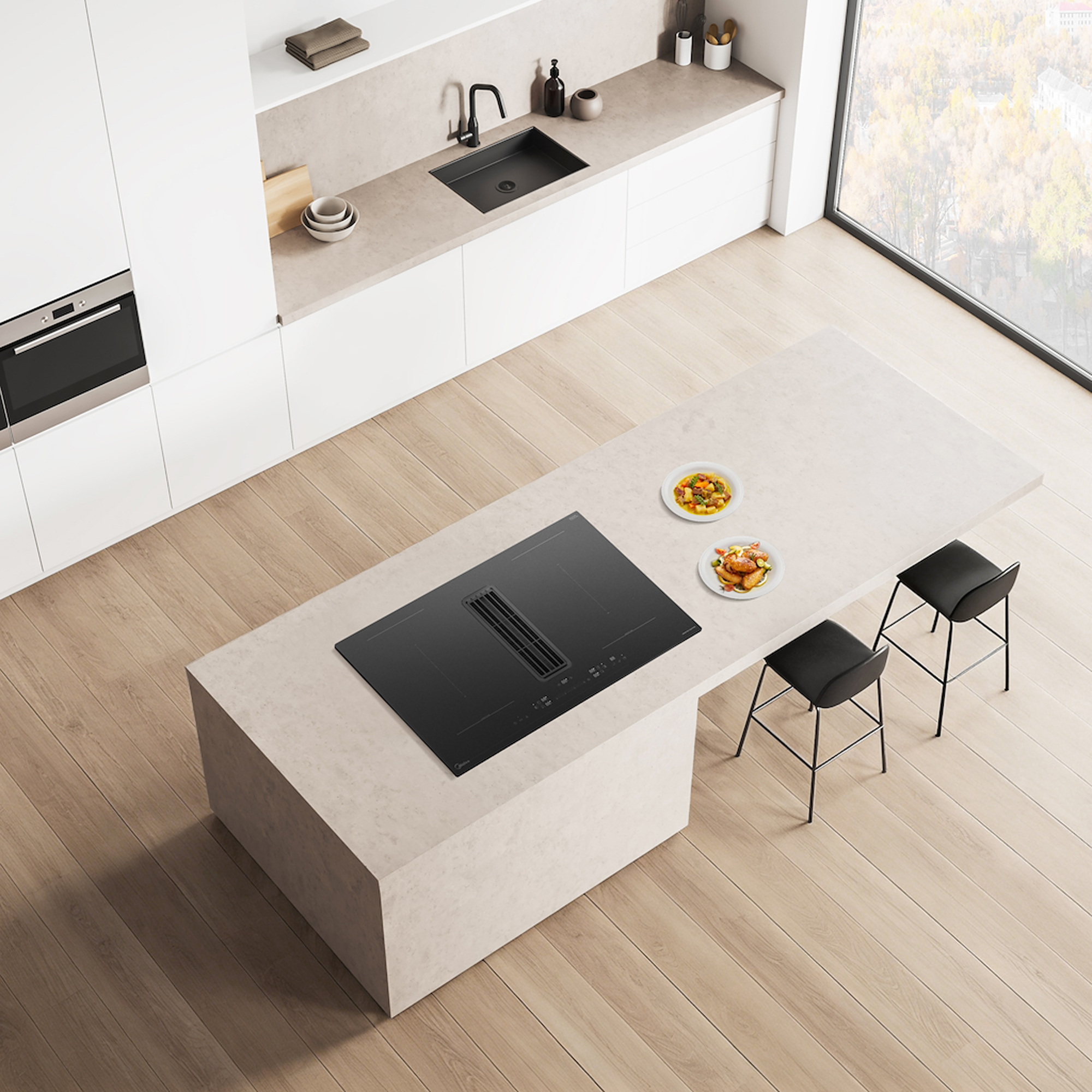 Midea Even Pro 80cm Air Venting Induction Hob MIH7480Y225GKH1 - Black Midea Even Pro 80cm Air Venting Induction Hob MIH7480Y225GKH1 - Black