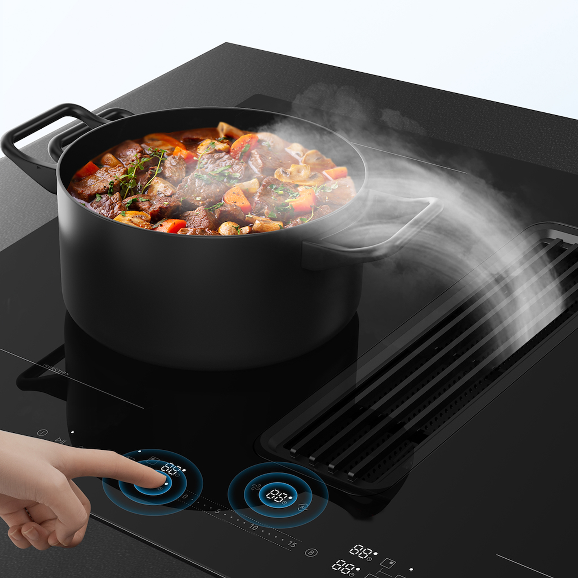 Midea Even Pro 80cm Air Venting Induction Hob MIH7480Y225GKH1 - Black Midea Even Pro 80cm Air Venting Induction Hob MIH7480Y225GKH1 - Black