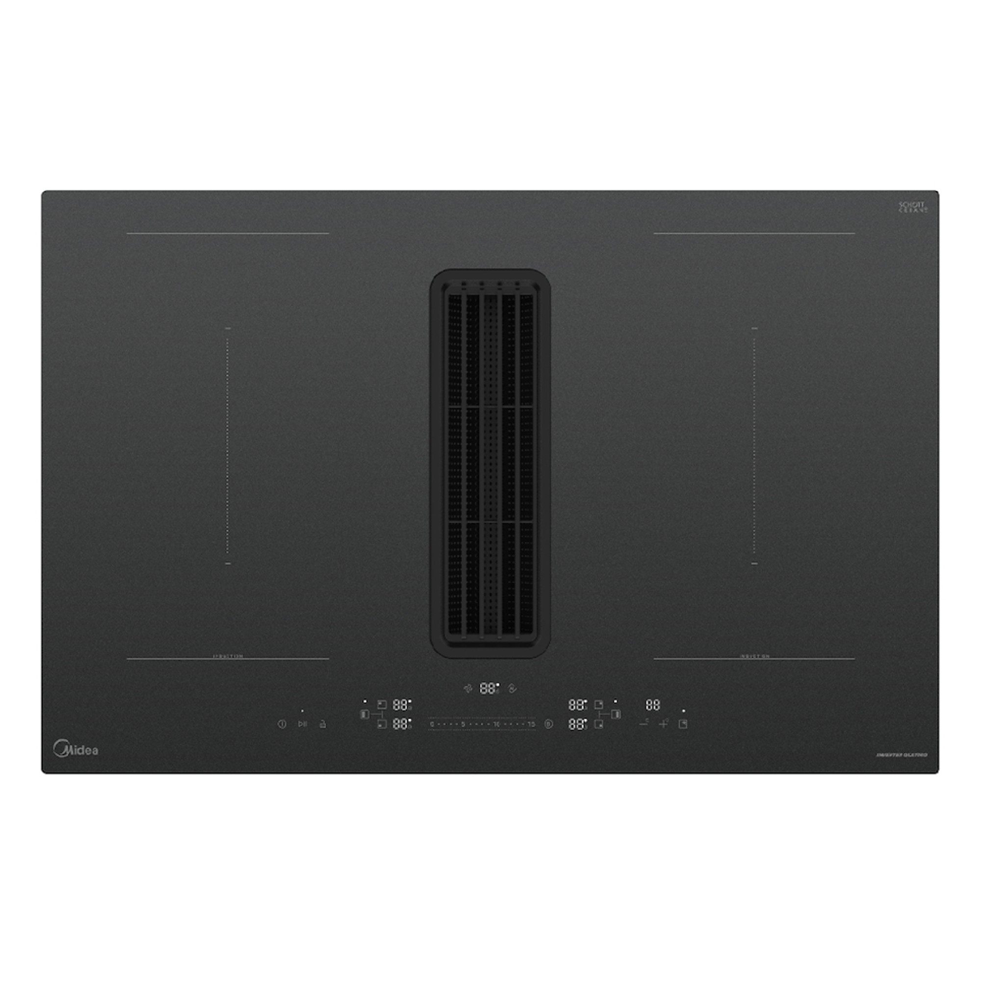 Midea Even Pro 80cm Air Venting Induction Hob MIH7480Y225GKH1 - Black