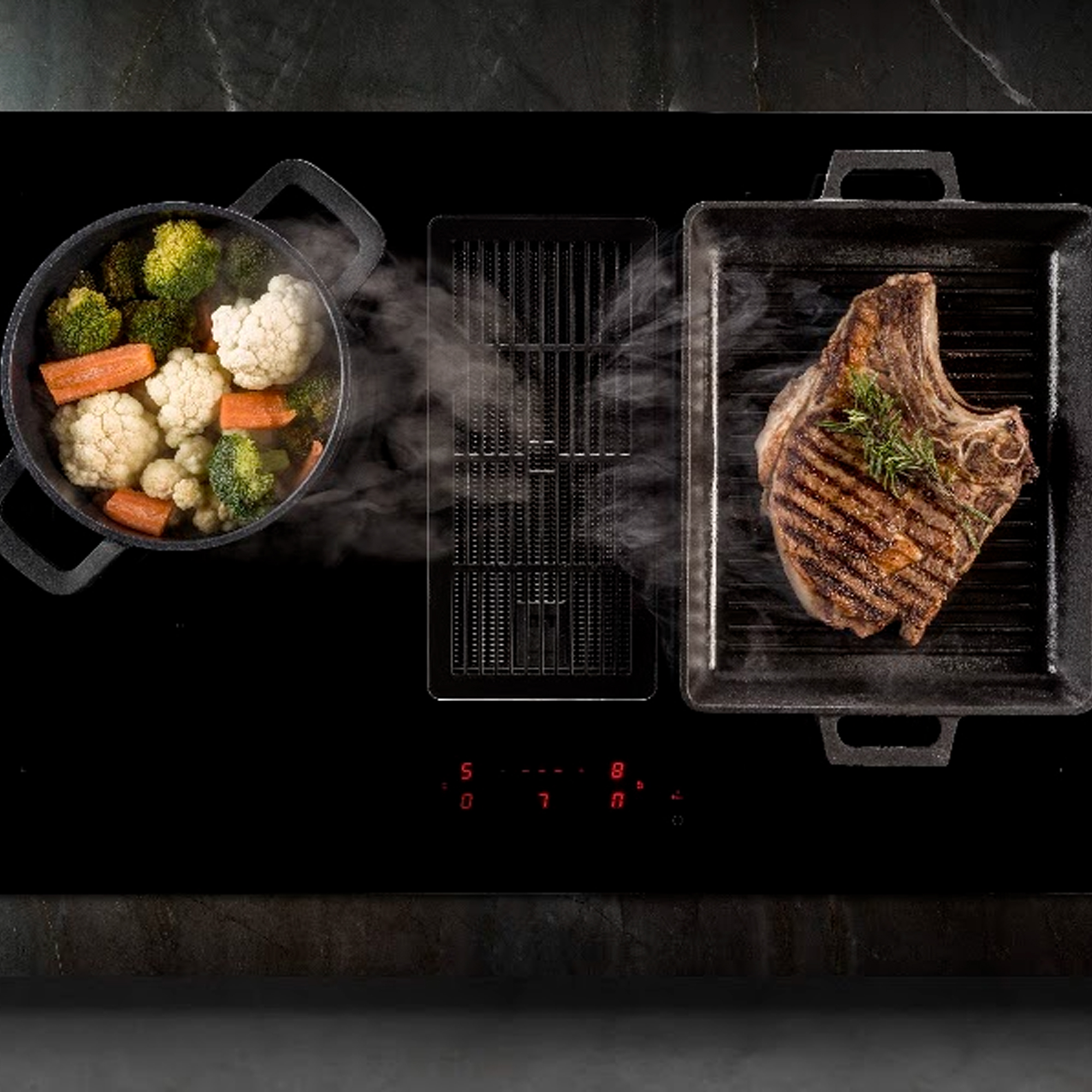 Miro AMADEUS 80cm Air Venting Induction Hob 277155 - Black Miro AMADEUS 80cm Air Venting Induction Hob 277155 - Black