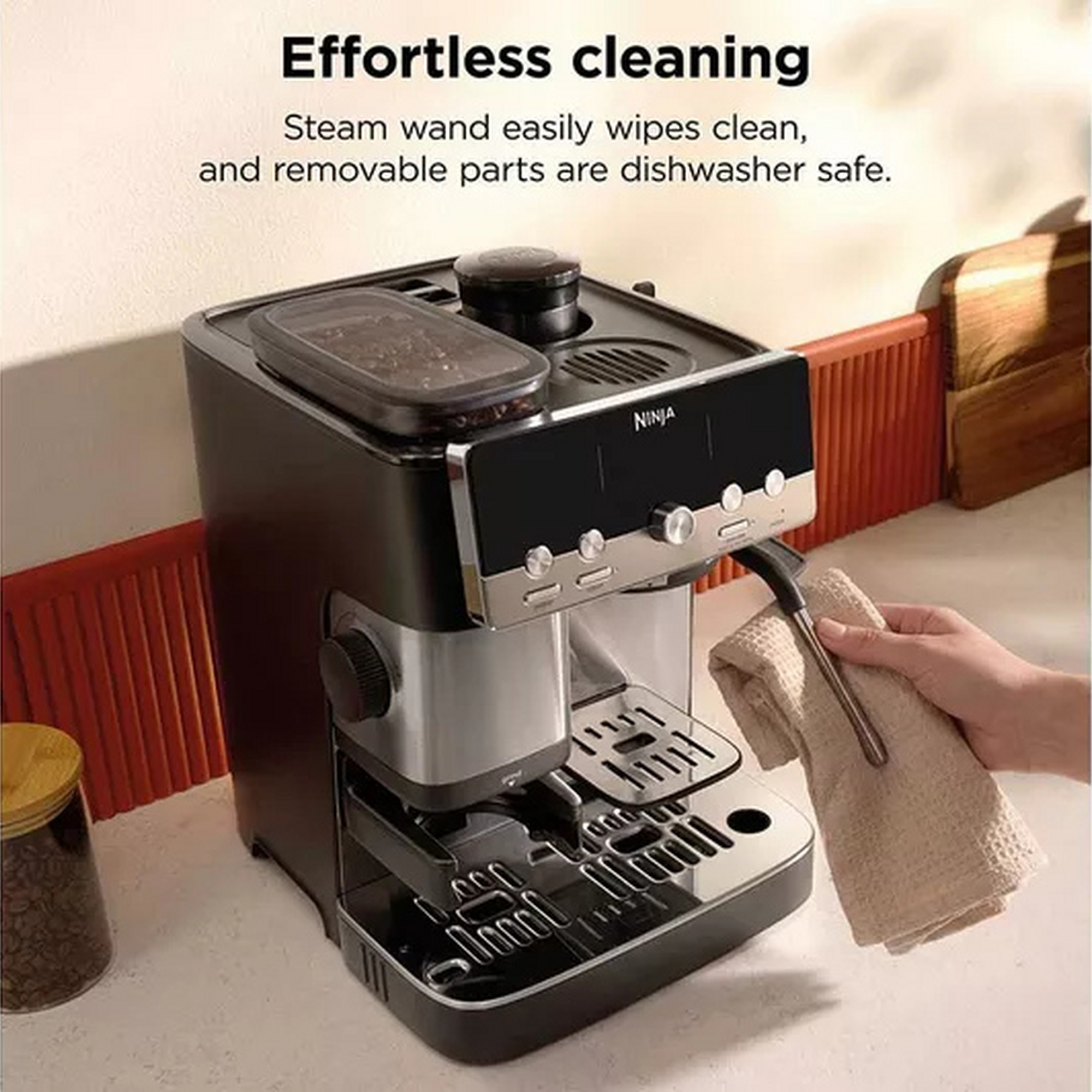 Ninja Luxe Café MINI Espresso Machine ES301UK - Black/ Silver Ninja Luxe Café MINI Espresso Machine ES301UK - Black/ Silver