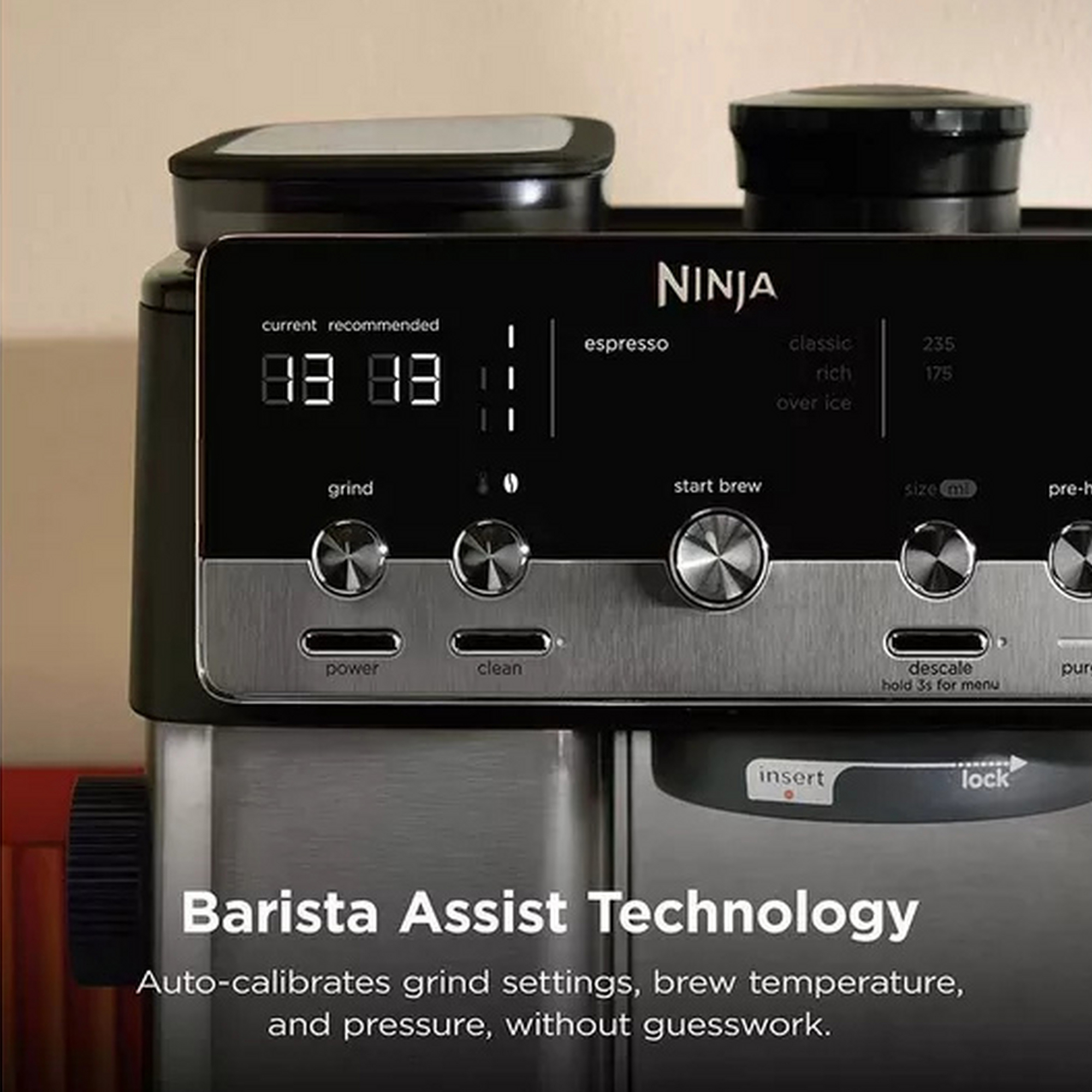 Ninja Luxe Café MINI Espresso Machine ES301UK - Black/ Silver Ninja Luxe Café MINI Espresso Machine ES301UK - Black/ Silver