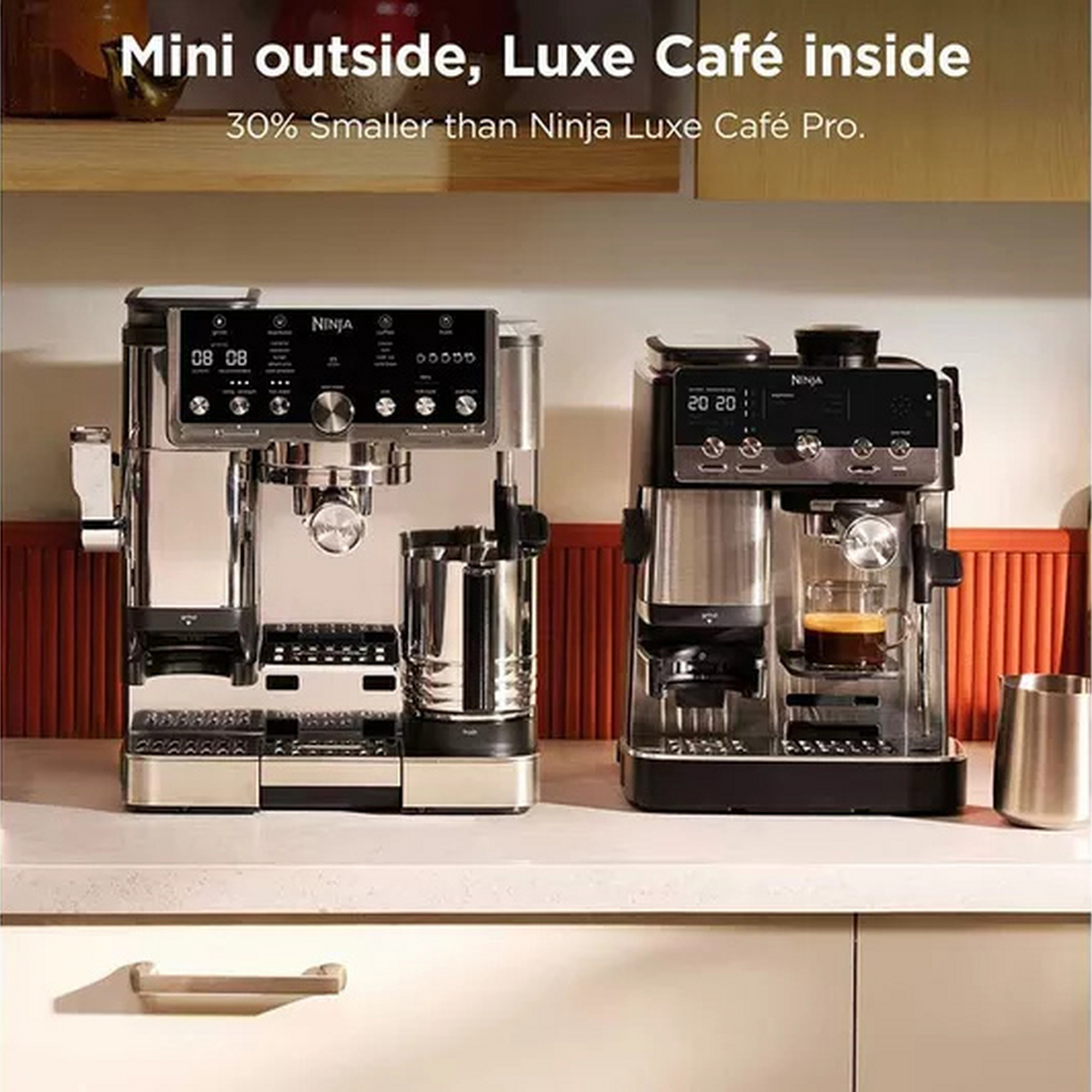 Ninja Luxe Café MINI Espresso Machine ES301UK - Black/ Silver Ninja Luxe Café MINI Espresso Machine ES301UK - Black/ Silver