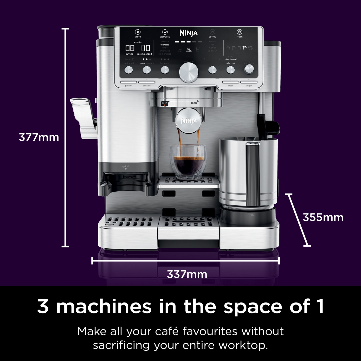 Ninja Luxe Café Pro Series Coffee Machine Machine ES701UK - Stainless Steel Ninja Luxe Café Pro Series Coffee Machine Machine ES701UK - Stainless Steel