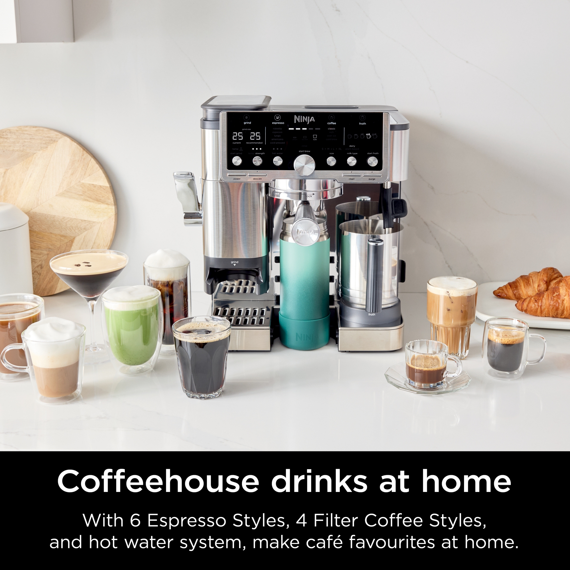 Ninja Luxe Café Pro Series Coffee Machine Machine ES701UK - Stainless Steel Ninja Luxe Café Pro Series Coffee Machine Machine ES701UK - Stainless Steel