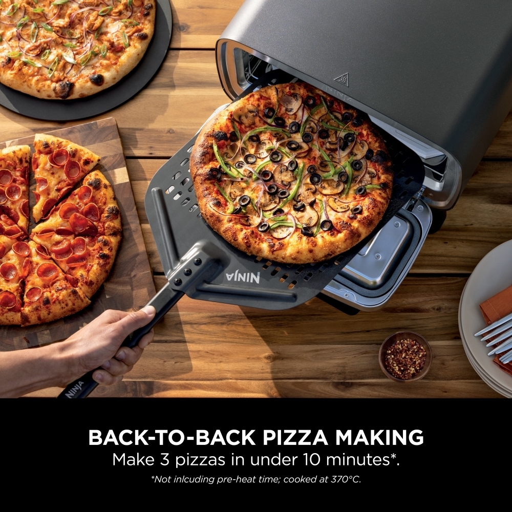 Ninja Artisan Outdoor Pizza & Air Fry Oven with Cover MO203UK - Grey Ninja Artisan Outdoor Pizza & Air Fry Oven with Cover MO203UK - Grey