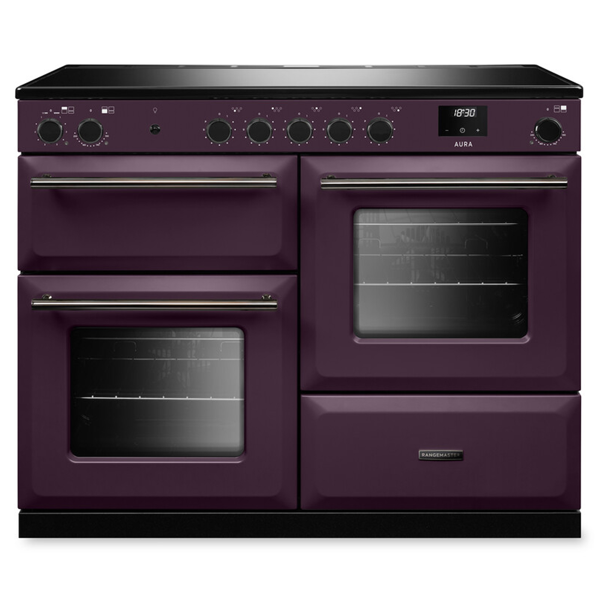 Rangemaster Aura 110cm Induction Range Cooker AURAO110EIPPLM/YX1 -  Plum / Onyx