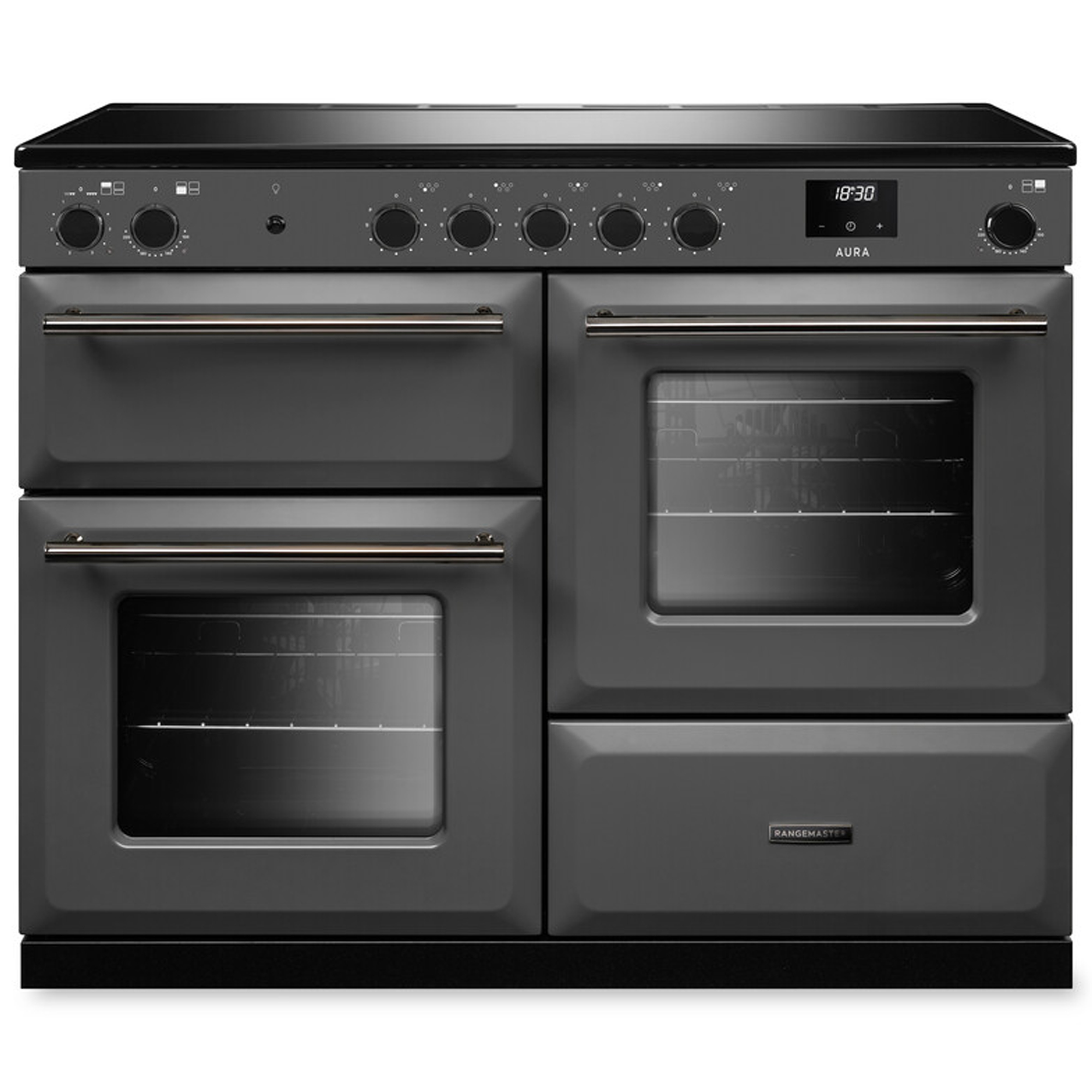 Rangemaster Aura 110cm Induction Range Cooker AURAO110EIPSLT/YX1 - Slate / Onyx