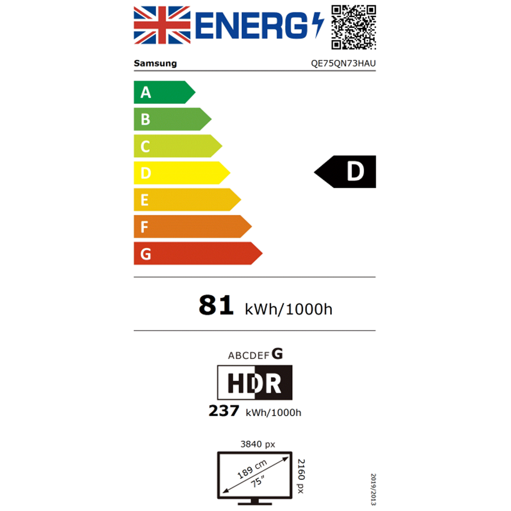 Samsung 2026 75" Neo QLED QN73H 4K Vision AI Smart TV QE75QN73HAUXXU - Black Samsung 2026 75" Neo QLED QN73H 4K Vision AI Smart TV QE75QN73HAUXXU - Black
