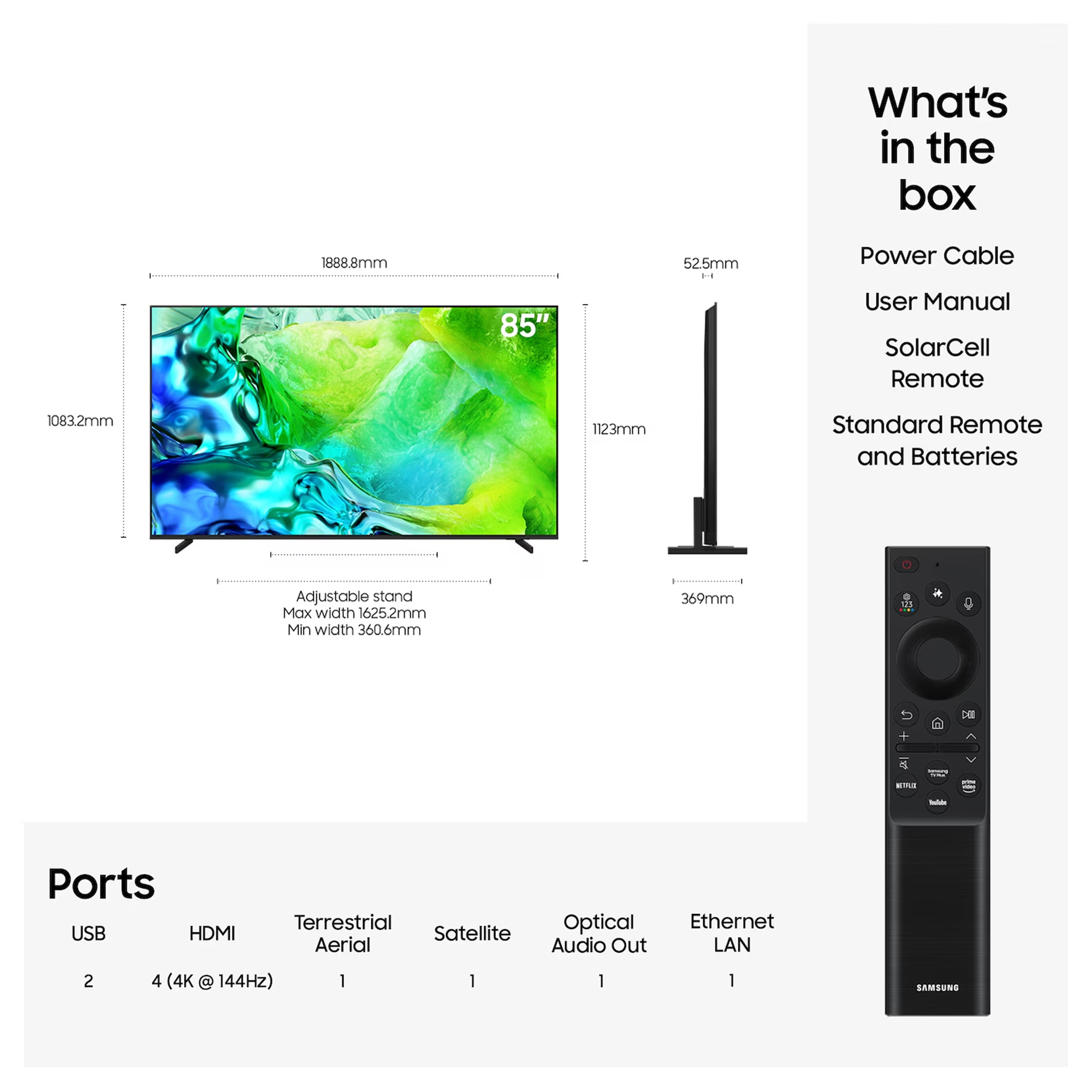 Samsung 2026 85" Neo QLED QN80H 4K Vision AI Smart TV QE85QN80HAUXXU - Black Samsung 2026 85" Neo QLED QN80H 4K Vision AI Smart TV QE85QN80HAUXXU - Black