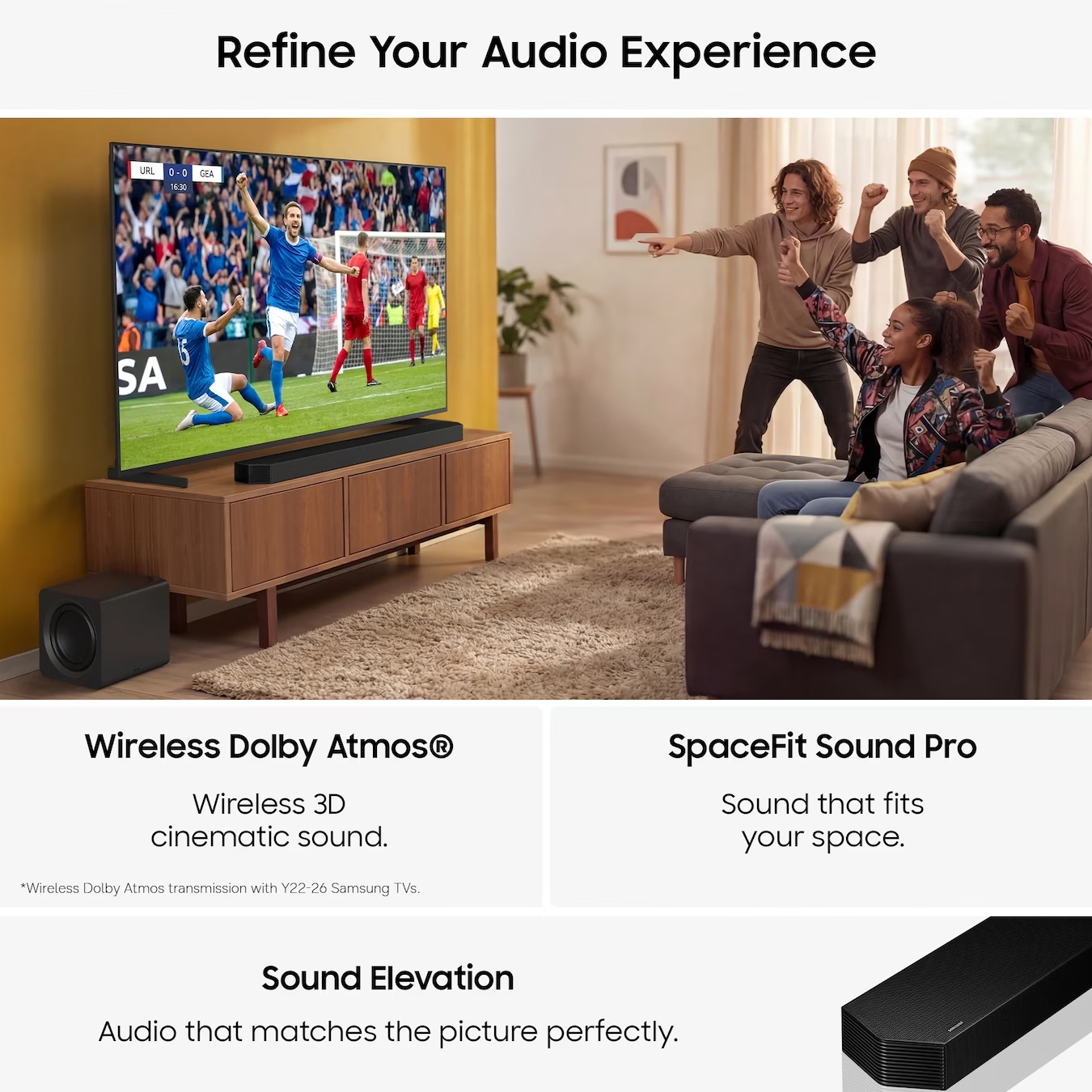 Samsung Q-Symphony 5.1.2ch Wi-Fi Soundbar HW-Q800H/XU - Black Samsung Q-Symphony 5.1.2ch Wi-Fi Soundbar HW-Q800H/XU - Black