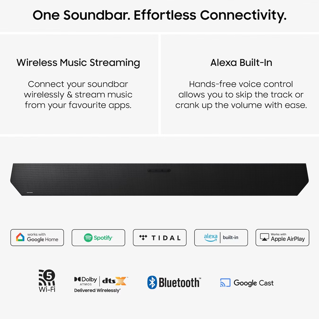 Samsung Q-Symphony 5.1.2ch Wi-Fi Soundbar HW-Q800H/XU - Black Samsung Q-Symphony 5.1.2ch Wi-Fi Soundbar HW-Q800H/XU - Black