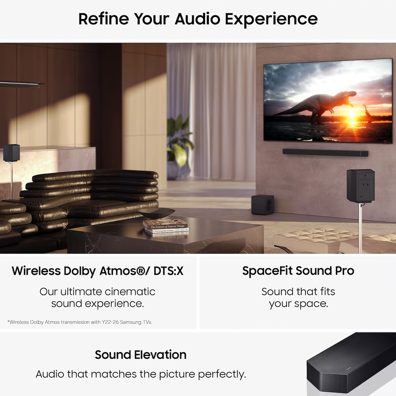 Samsung Q-Symphony 11.1.4ch Wi-Fi Soundbar HW-Q990H/XU - Black Samsung Q-Symphony 11.1.4ch Wi-Fi Soundbar HW-Q990H/XU - Black