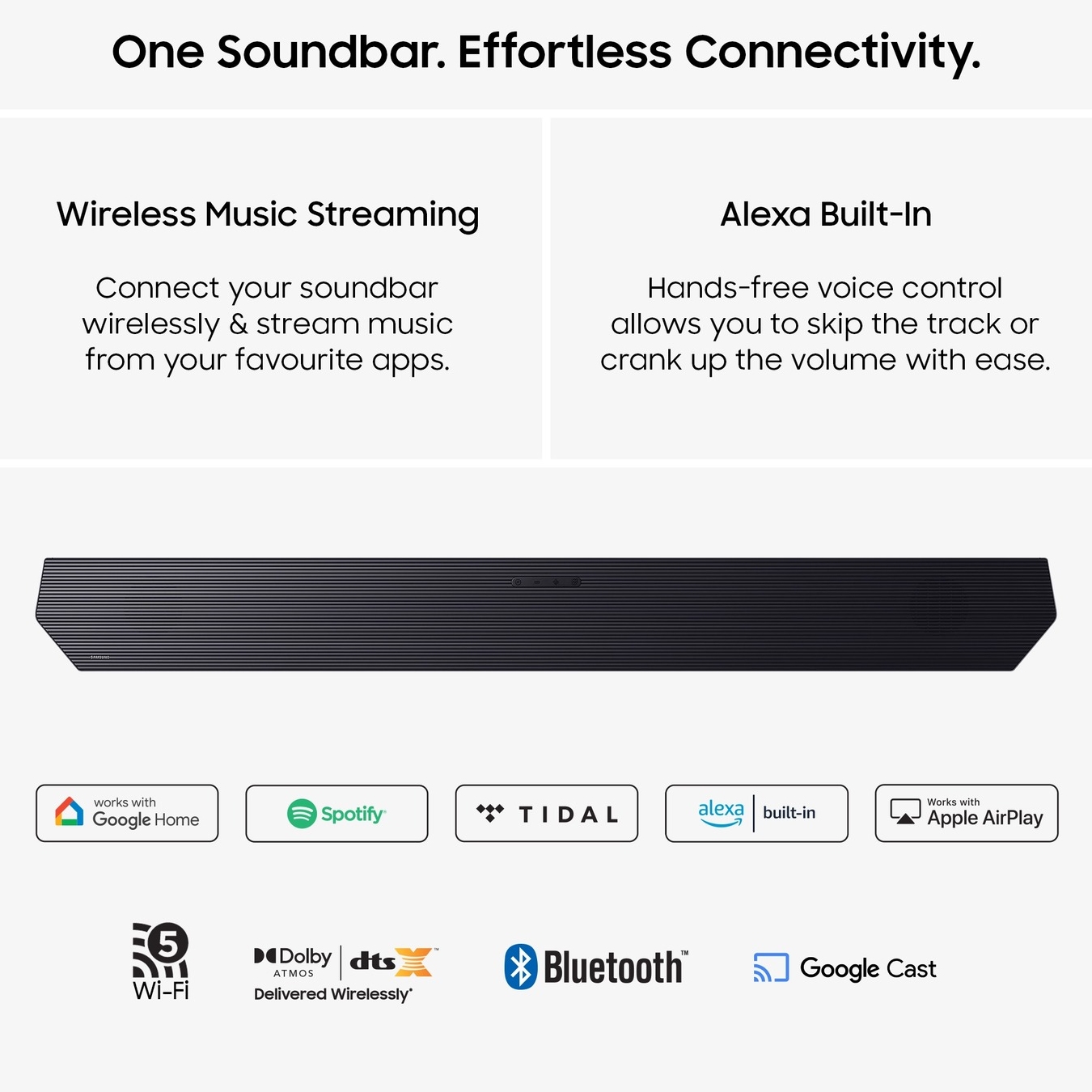 Samsung Q-Symphony 11.1.4ch Wi-Fi Soundbar HW-Q990H/XU - Black Samsung Q-Symphony 11.1.4ch Wi-Fi Soundbar HW-Q990H/XU - Black