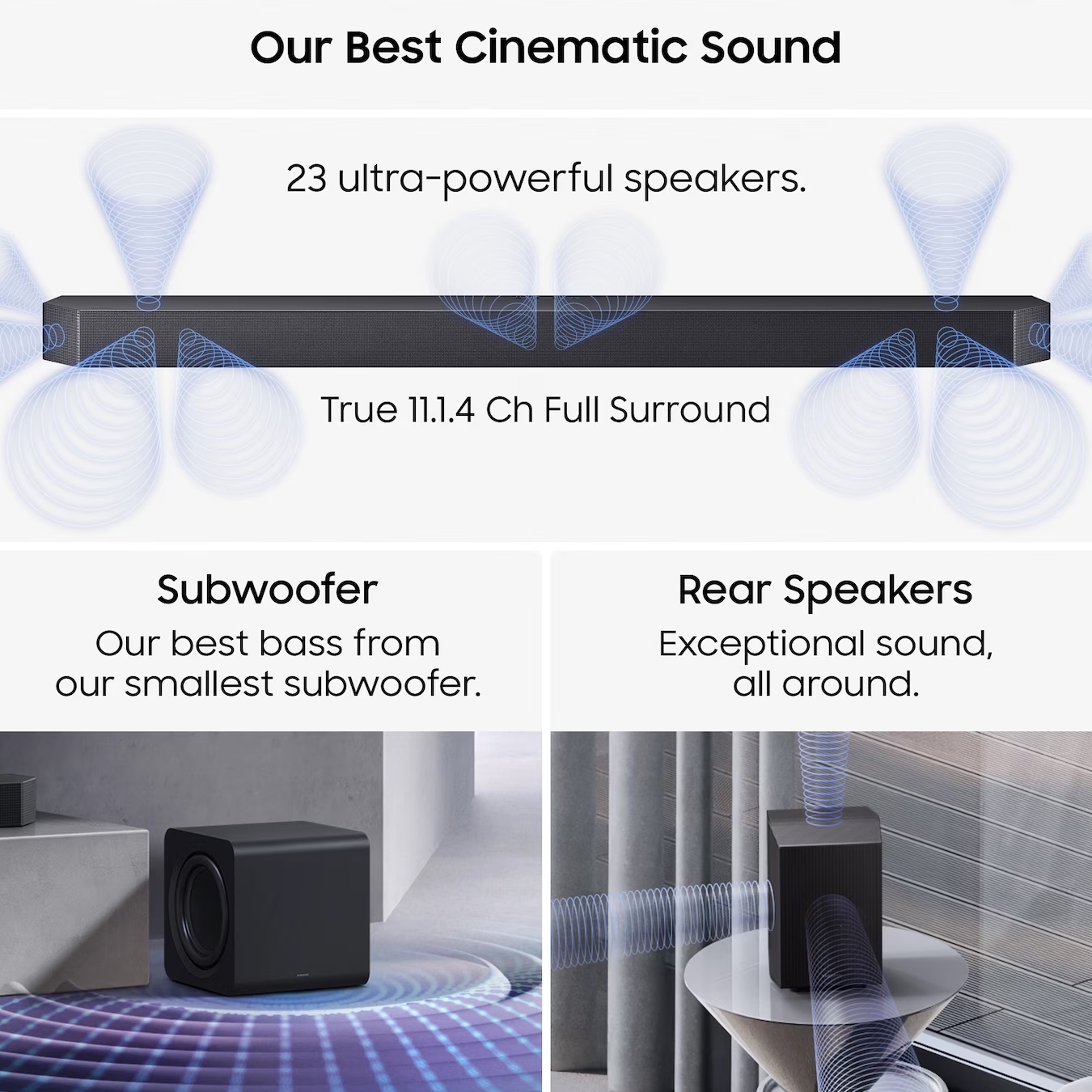 Samsung Q-Symphony 11.1.4ch Wi-Fi Soundbar HW-Q990H/XU - Black Samsung Q-Symphony 11.1.4ch Wi-Fi Soundbar HW-Q990H/XU - Black